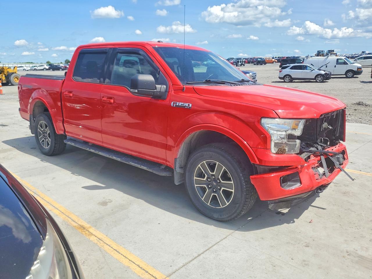 2015 Ford F150 Supercrew Red vin: 1FTEW1EF1FFB46971