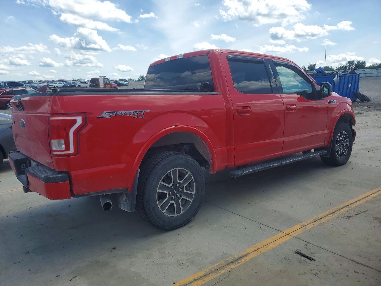 2015 Ford F150 Supercrew Red vin: 1FTEW1EF1FFB46971