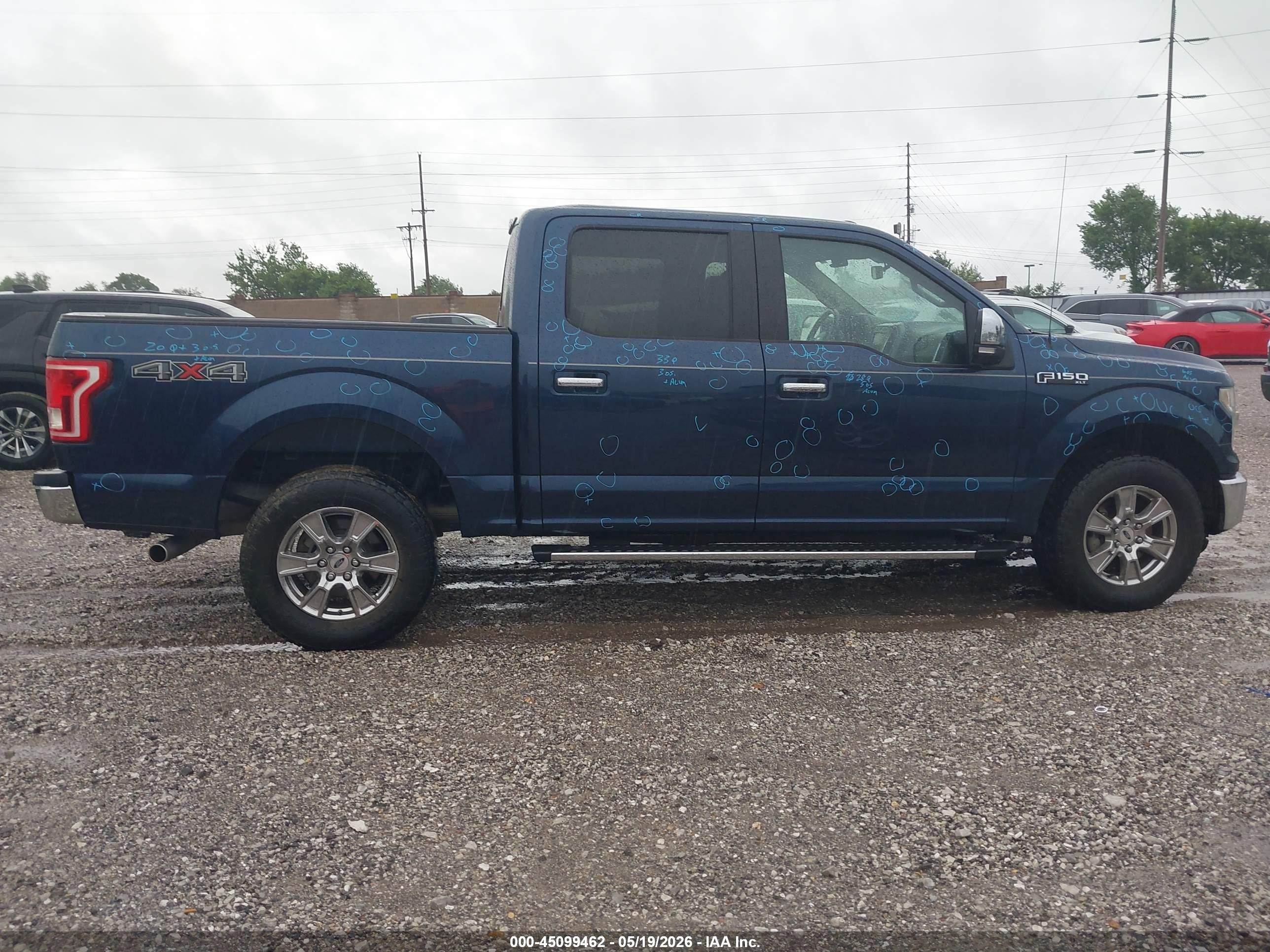 2015 Ford F-150 Xlt Blue vin: 1FTEW1EF1FKD32971