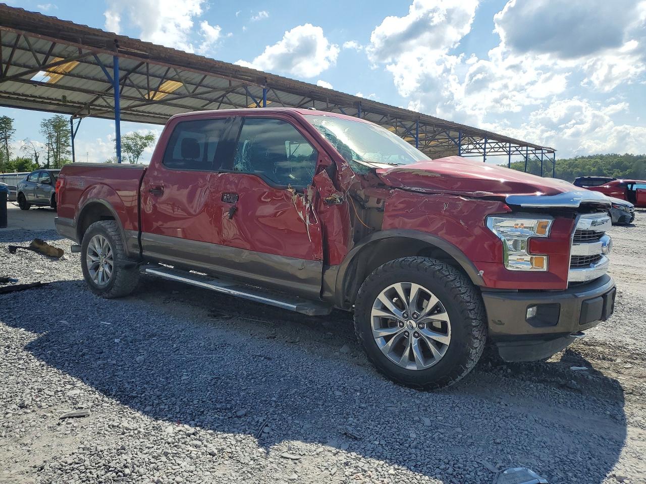 2015 Ford F150 Supercrew Red vin: 1FTEW1EF1FKD46465