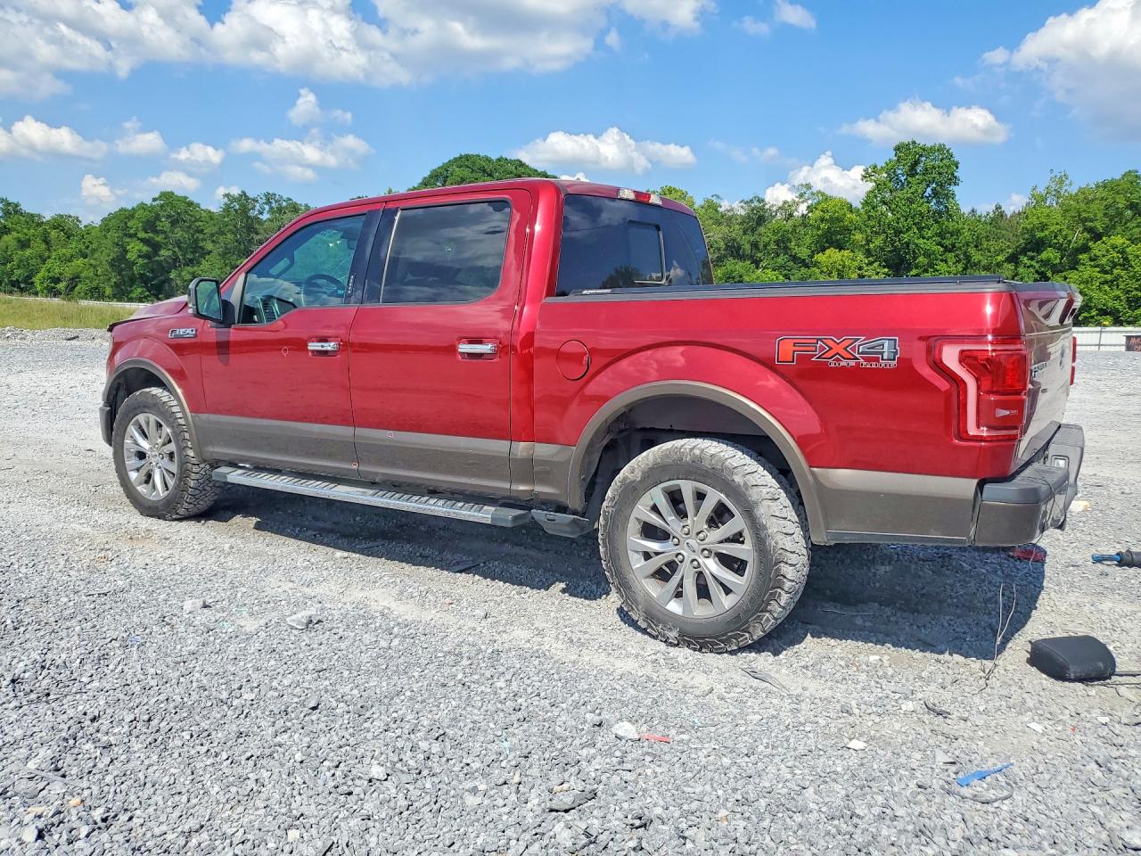 2015 Ford F150 Supercrew Red vin: 1FTEW1EF1FKD46465