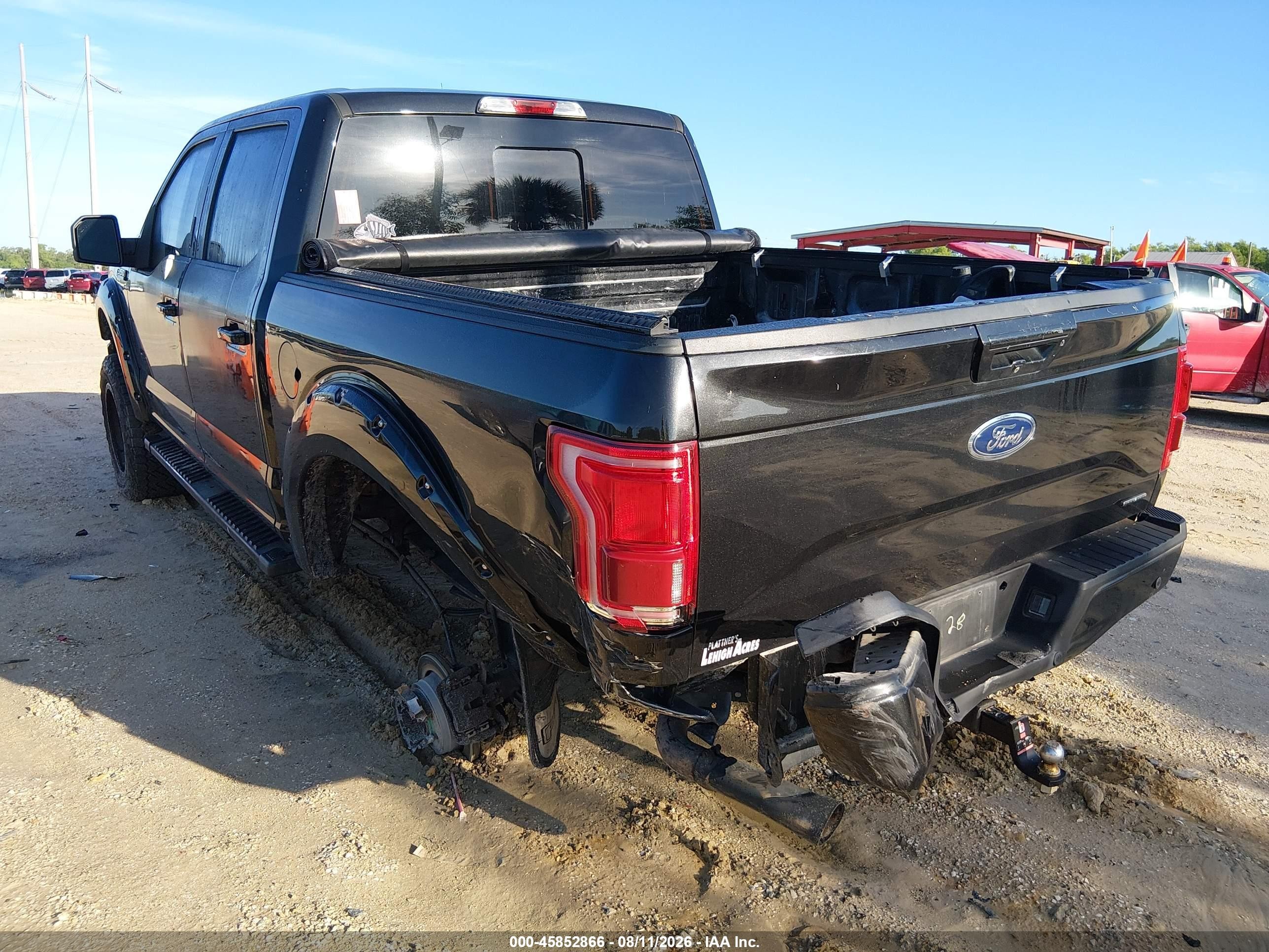 2015 Ford F-150 Lariat Black vin: 1FTEW1EF1FKD63766