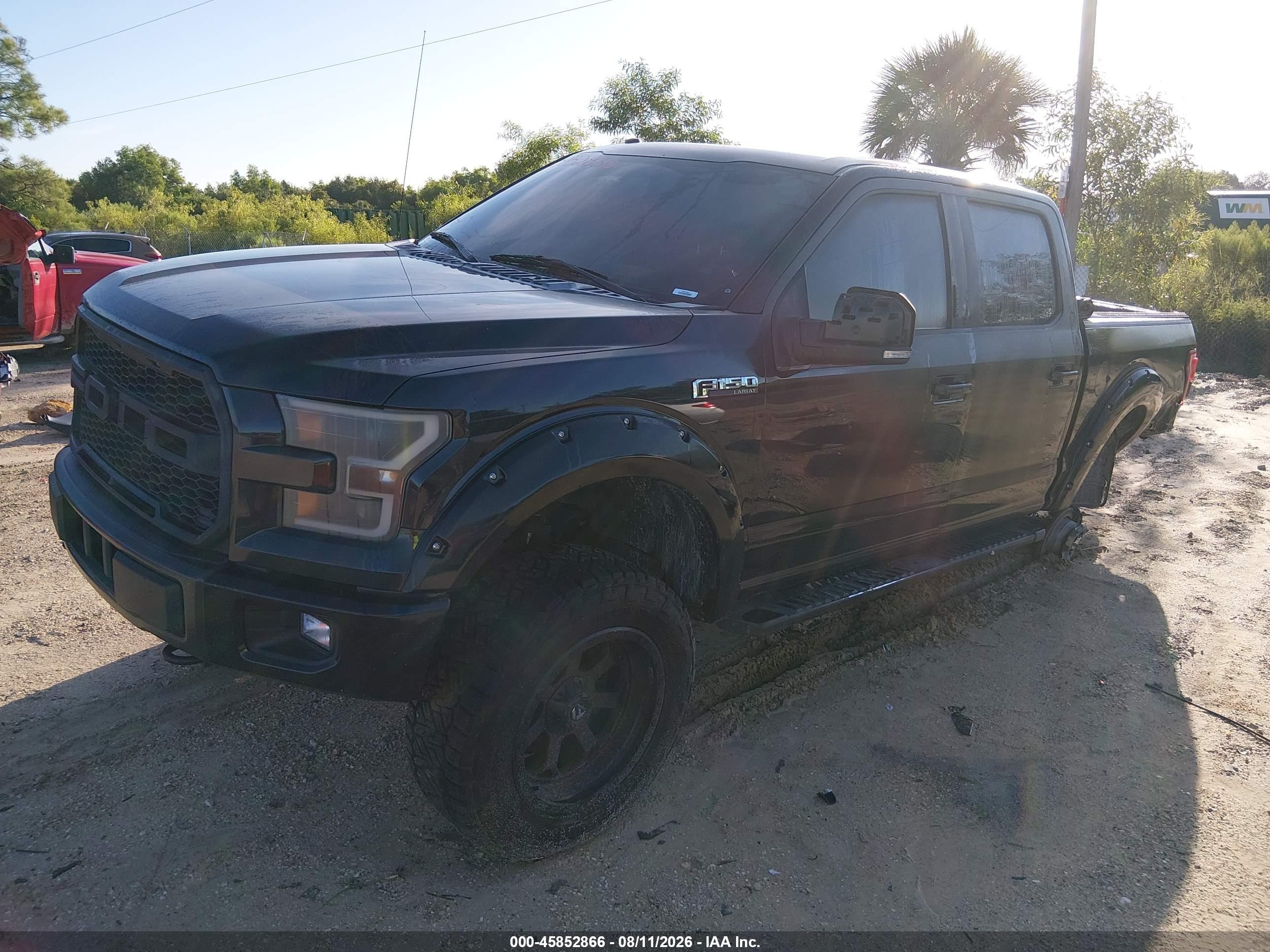 2015 Ford F-150 Lariat Black vin: 1FTEW1EF1FKD63766