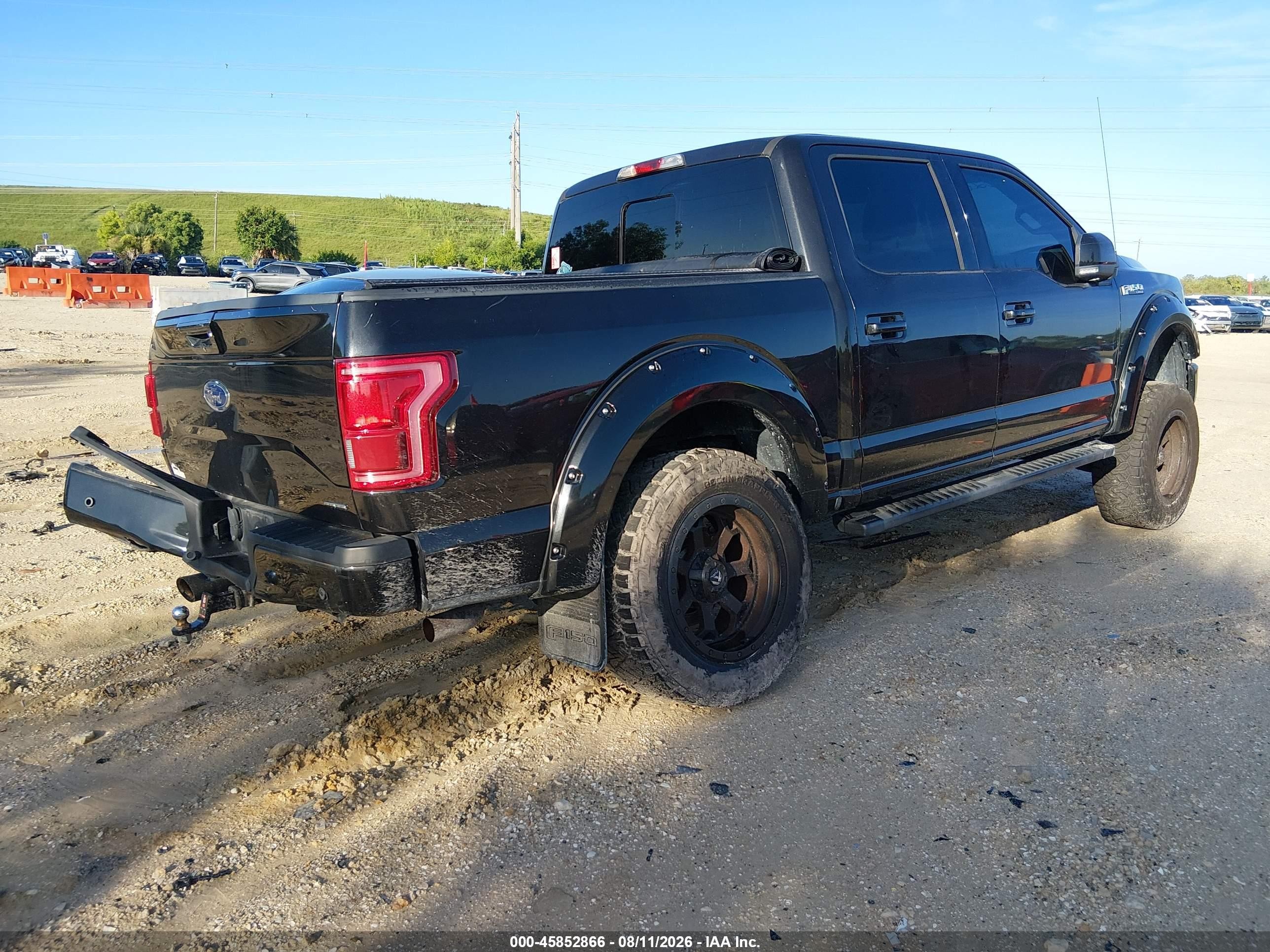 2015 Ford F-150 Lariat Black vin: 1FTEW1EF1FKD63766