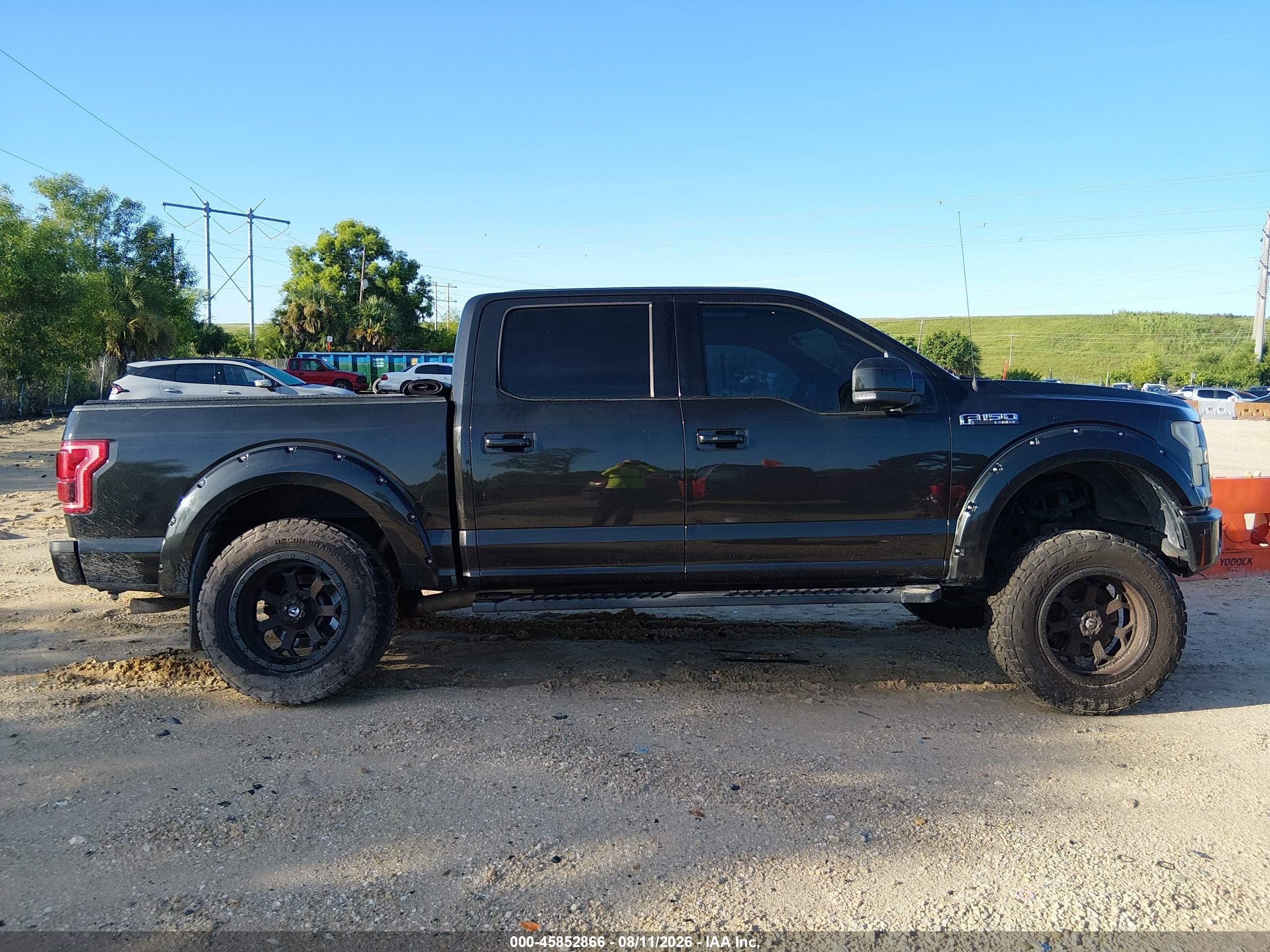 2015 Ford F-150 Lariat Black vin: 1FTEW1EF1FKD63766