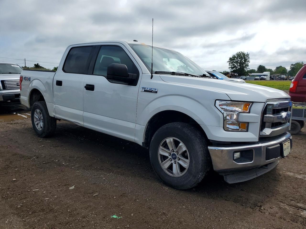 2016 Ford F150 Supercrew White vin: 1FTEW1EF1GFB54845