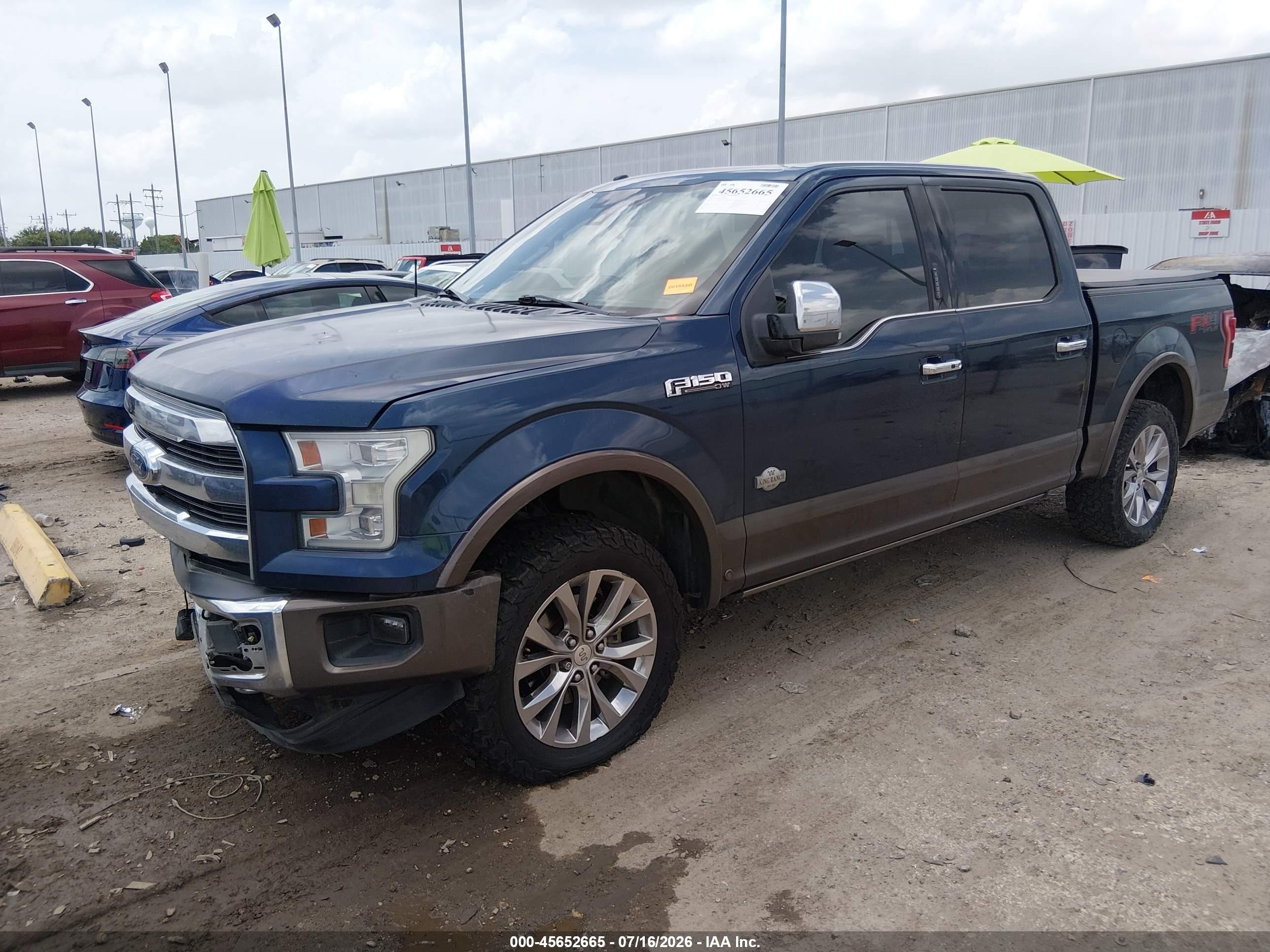 2017 Ford F-150 King Ranch Blue vin: 1FTEW1EF1HFA09757