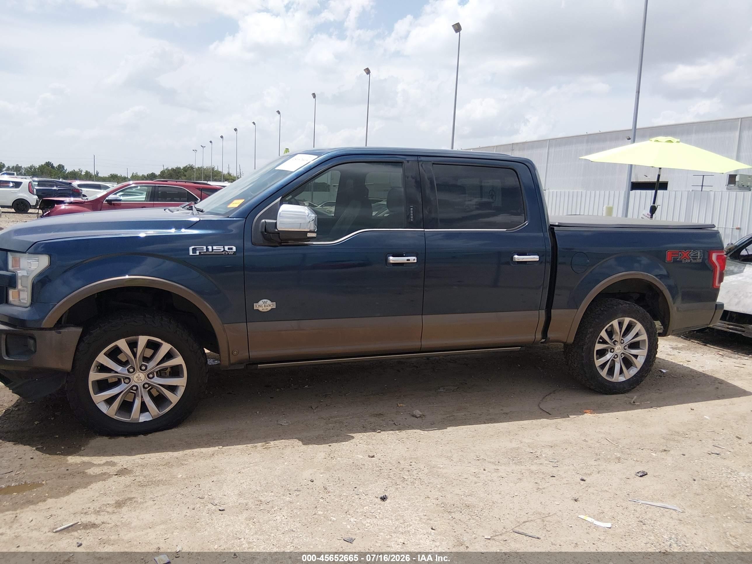 2017 Ford F-150 King Ranch Blue vin: 1FTEW1EF1HFA09757