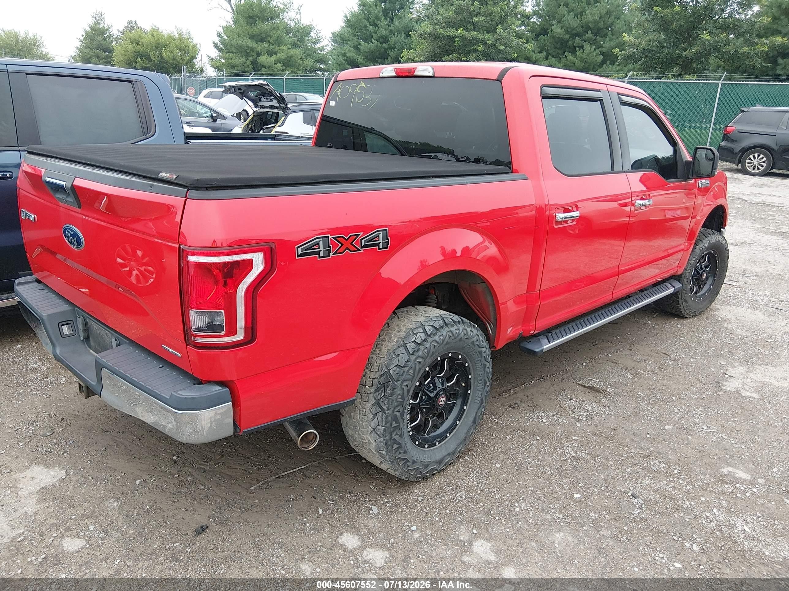 2015 Ford F-150 Xlt Red vin: 1FTEW1EF2FFA09537