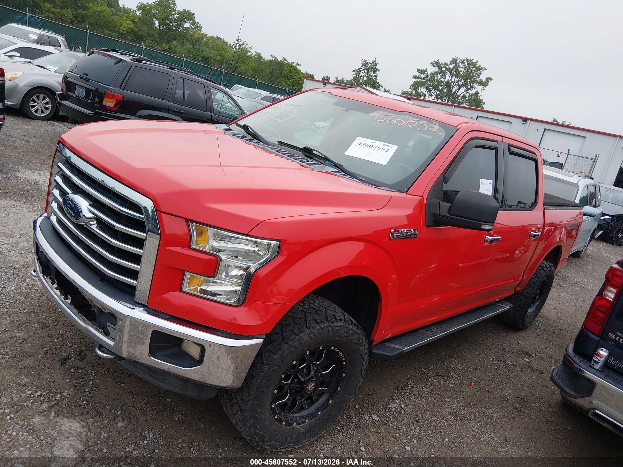 2015 Ford F-150 Xlt Red vin: 1FTEW1EF2FFA09537