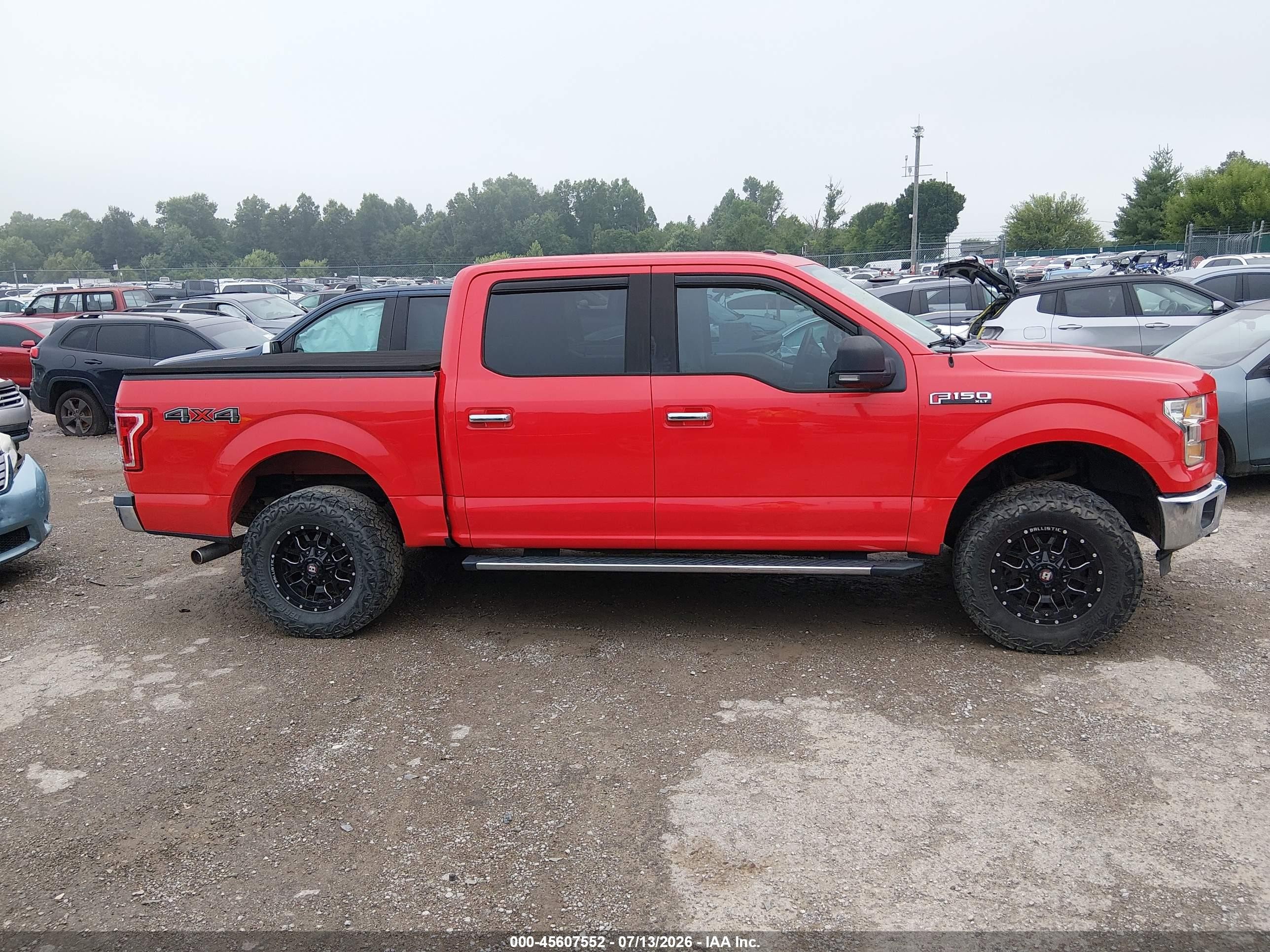 2015 Ford F-150 Xlt Red vin: 1FTEW1EF2FFA09537