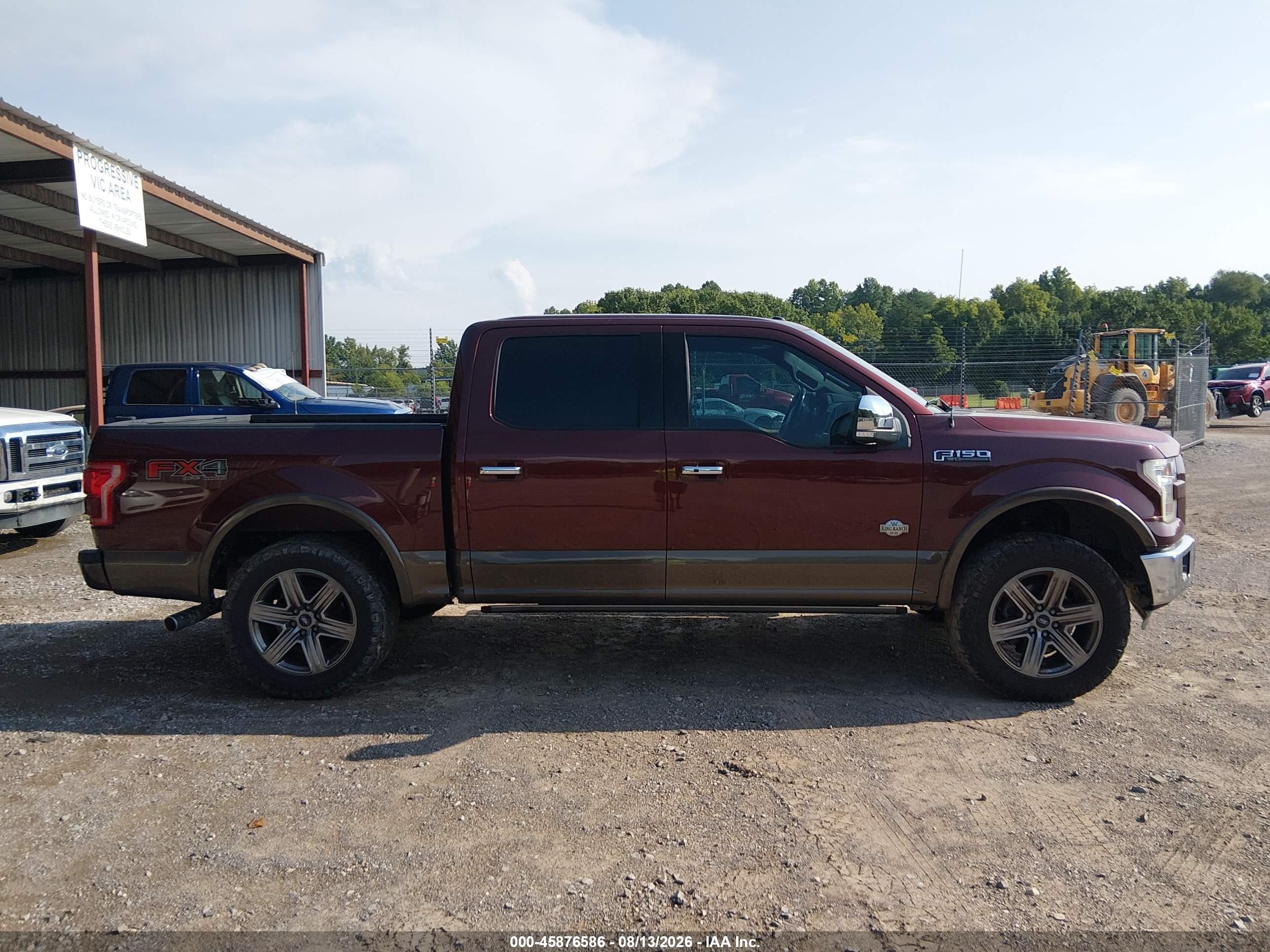2015 Ford F-150 King Ranch Бордовый vin: 1FTEW1EF2FFA29061