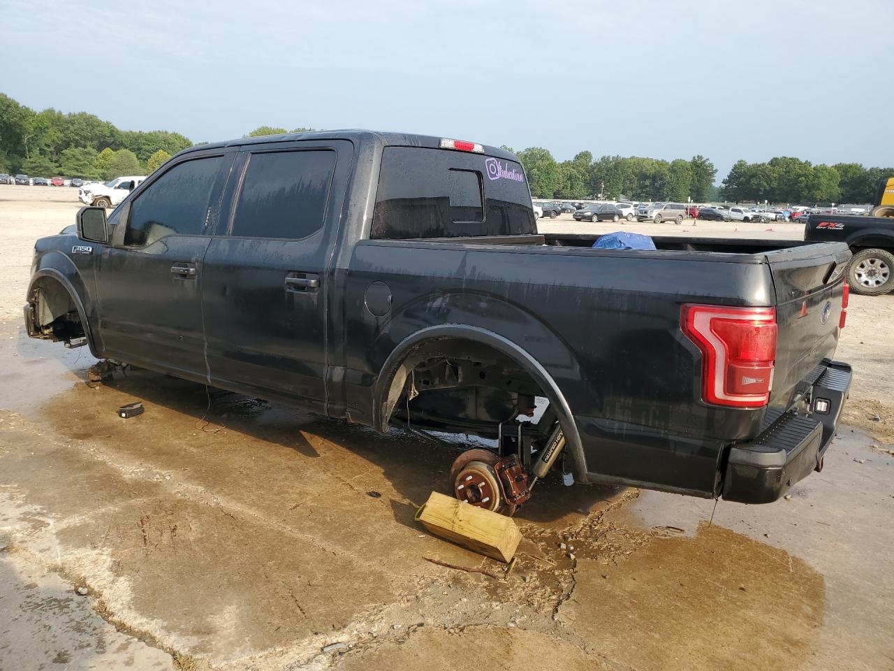 2015 Ford F150 Supercrew Black vin: 1FTEW1EF2FFA36270 Damage: Left Front Door, Hail Damage, 3