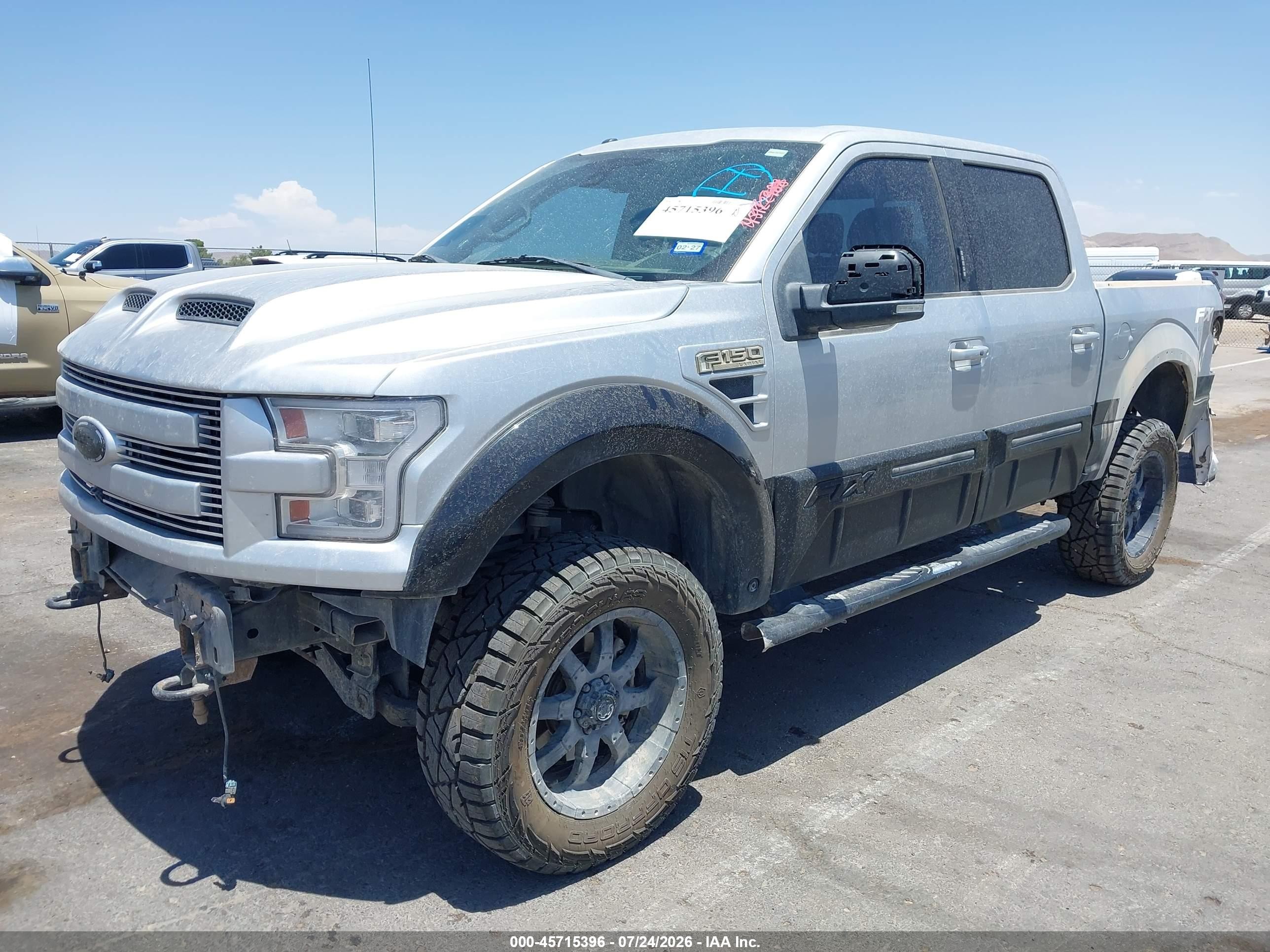 2015 Ford F-150 Lariat Silver vin: 1FTEW1EF2FFB42072