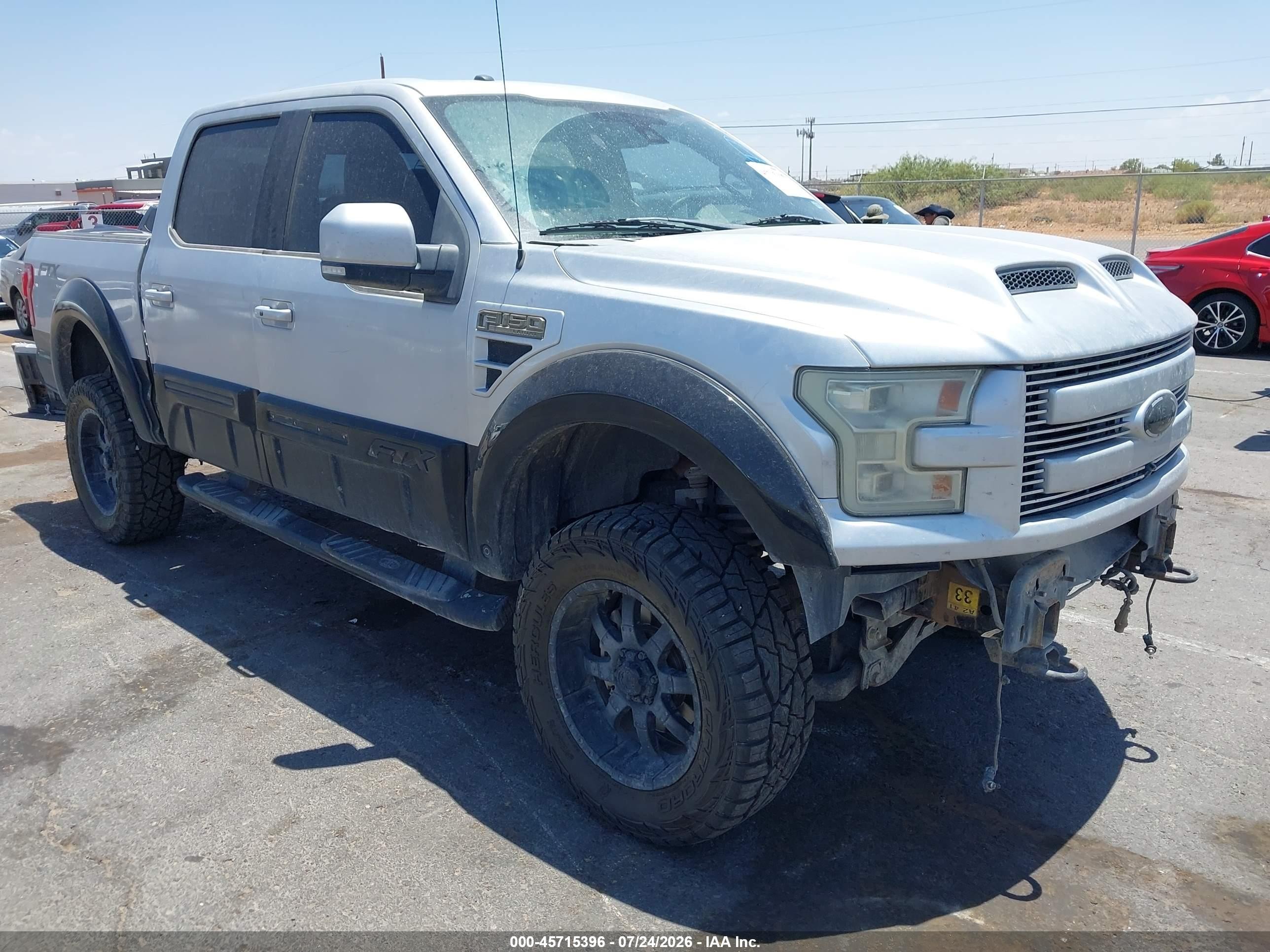 2015 Ford F-150 Lariat Silver vin: 1FTEW1EF2FFB42072