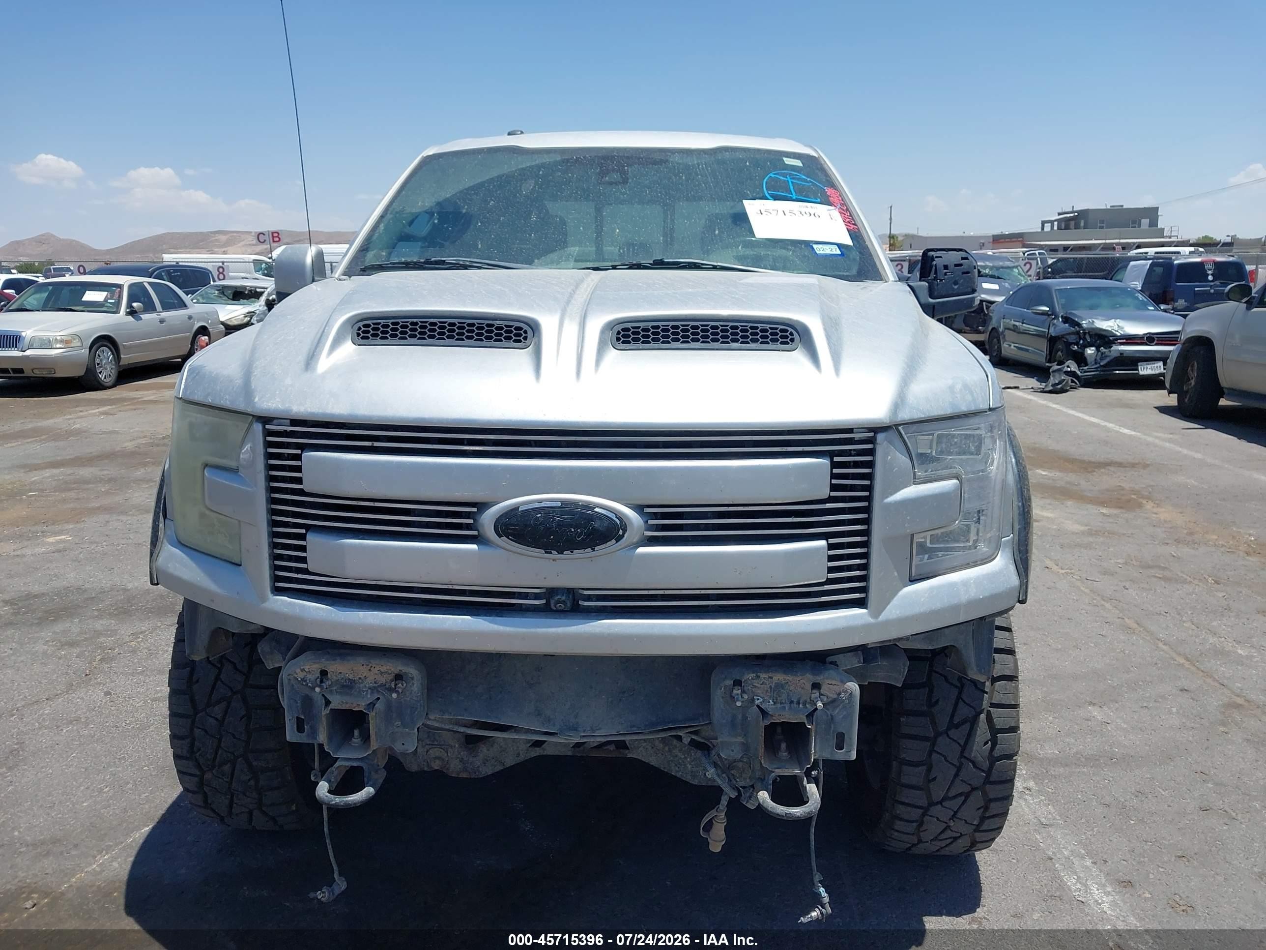 2015 Ford F-150 Lariat Silver vin: 1FTEW1EF2FFB42072
