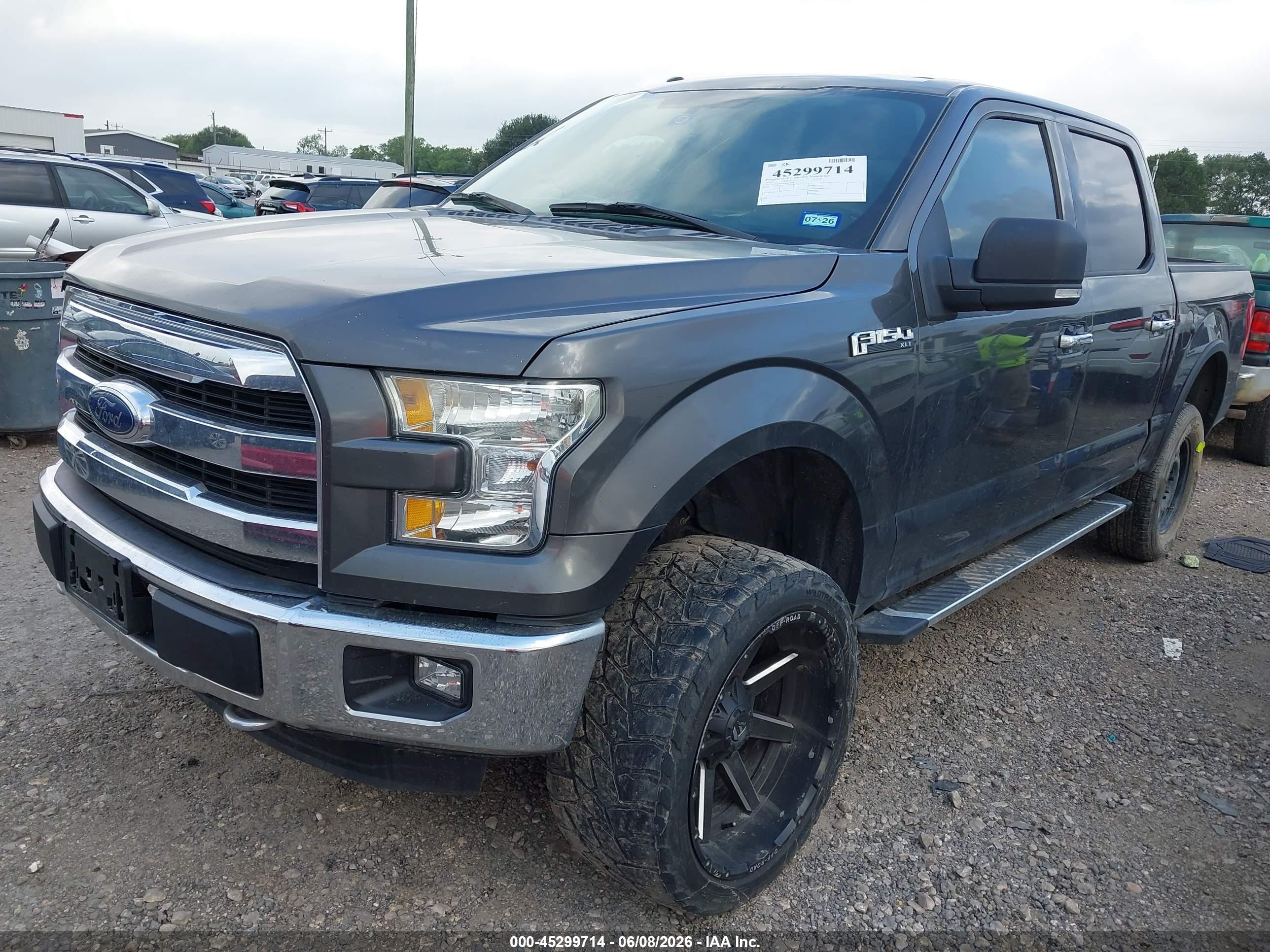 2015 Ford F-150 Xlt Gray vin: 1FTEW1EF2FKD77644