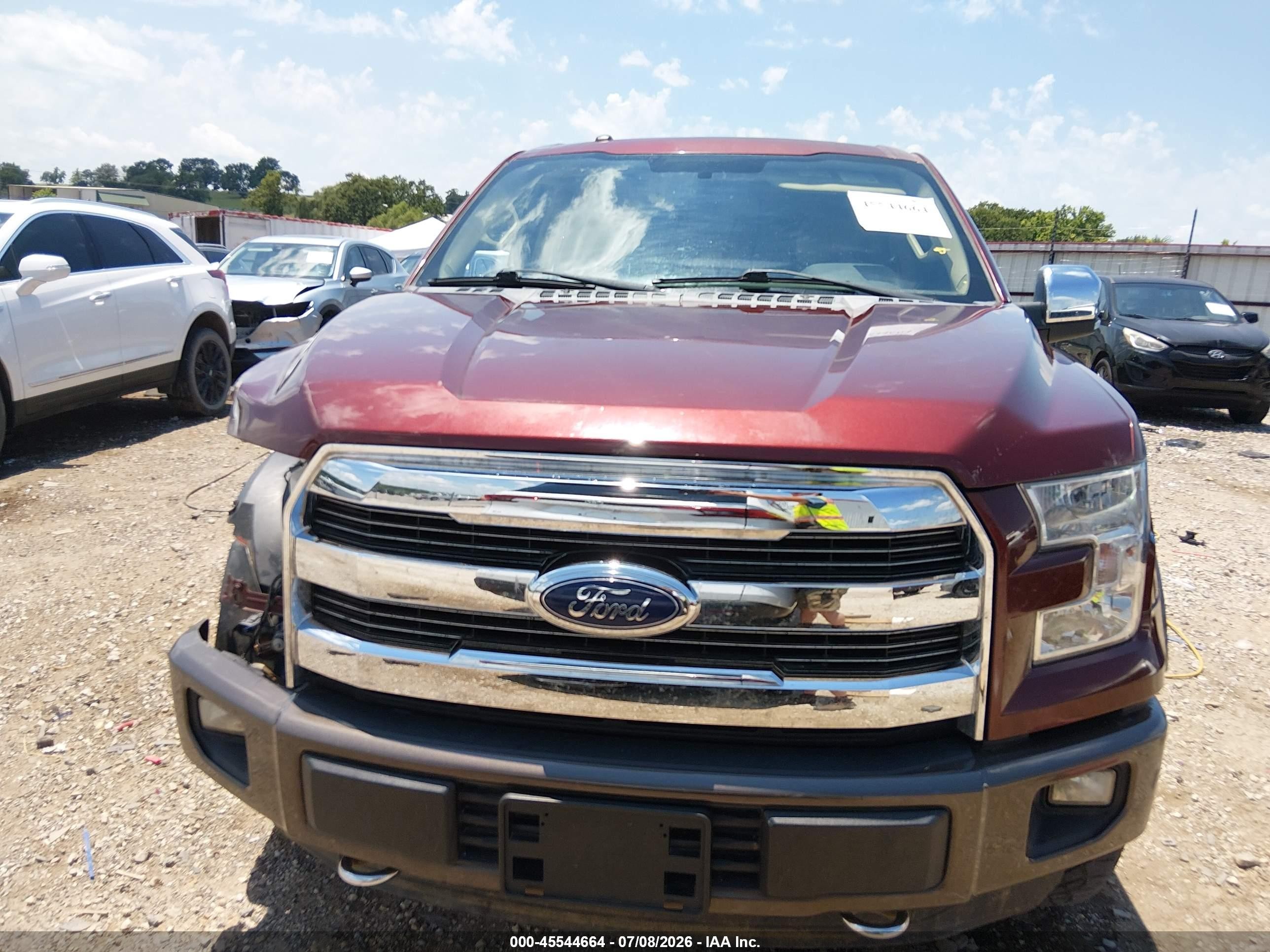 2015 Ford F-150 Lariat Maroon vin: 1FTEW1EF2FKE62273