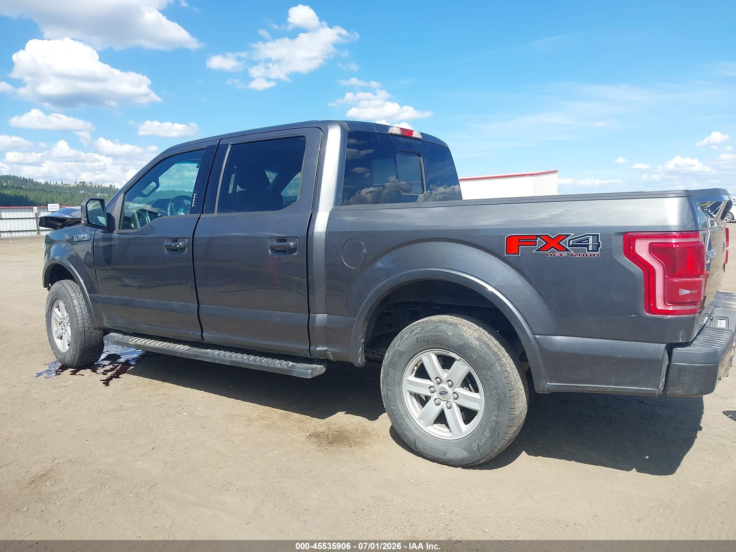 2015 Ford F-150 Lariat Серый vin: 1FTEW1EF3FFA07280
