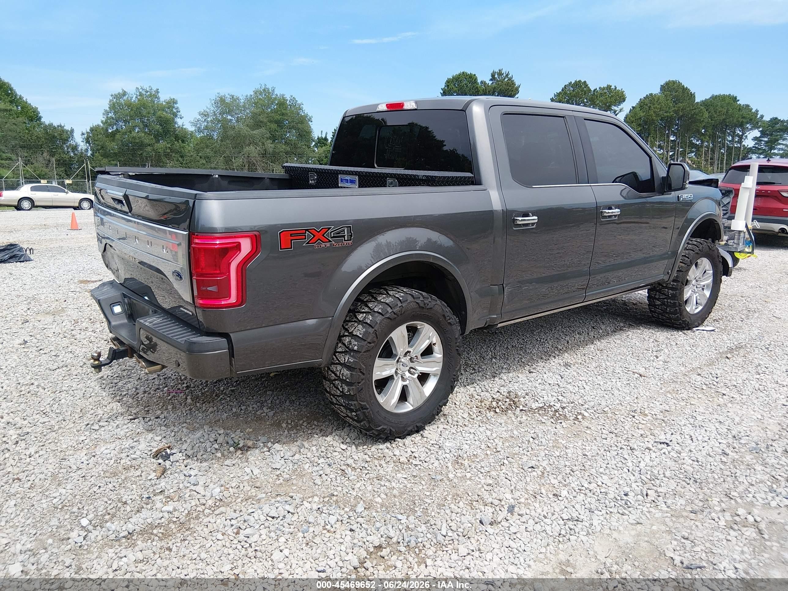 2015 Ford F-150 King Ranch/lariat/platinum/xl/xlt Gray vin: 1FTEW1EF3FFB29055