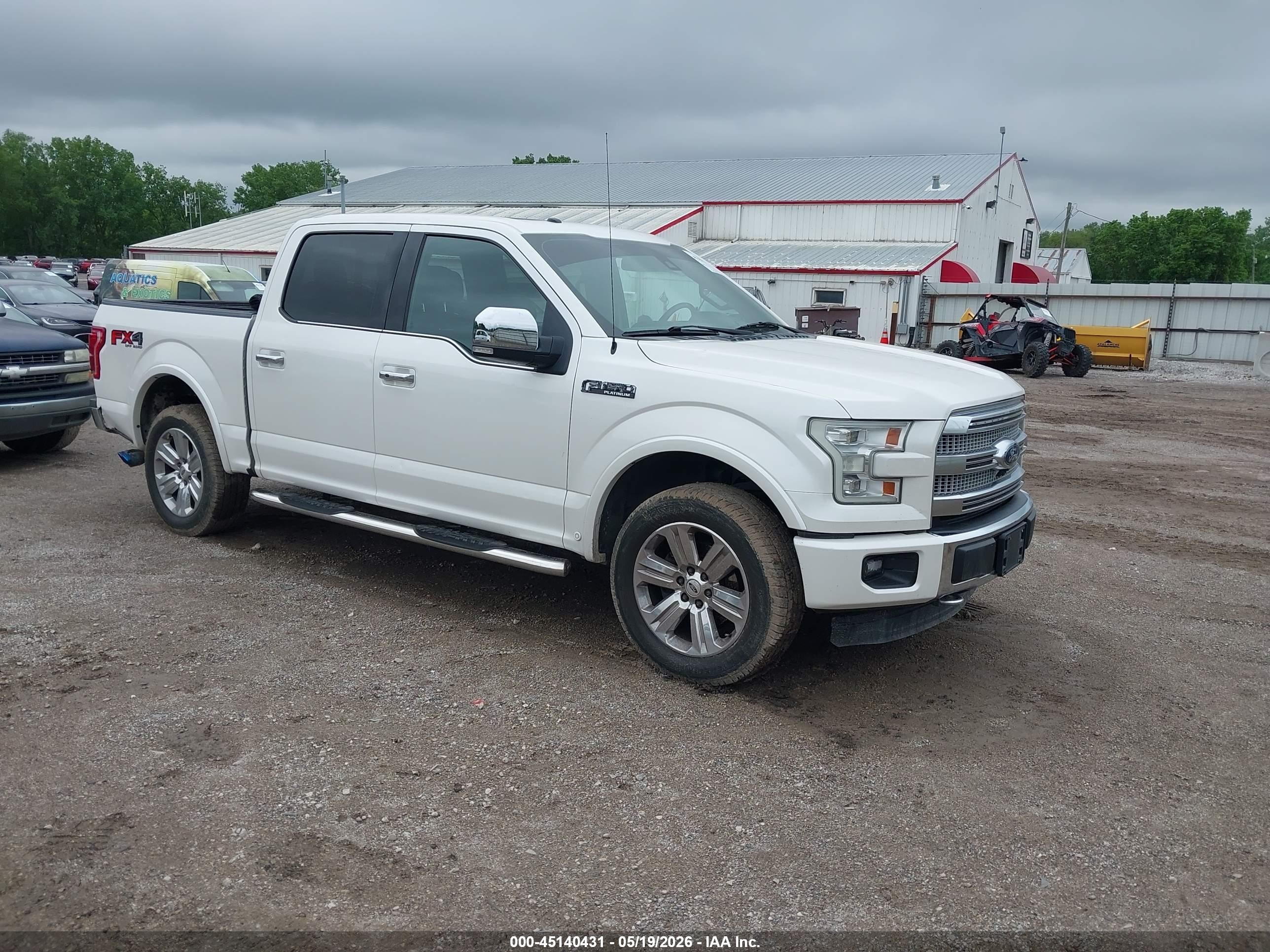 2015 Ford F-150 Platinum Белый vin: 1FTEW1EF3FFB33526