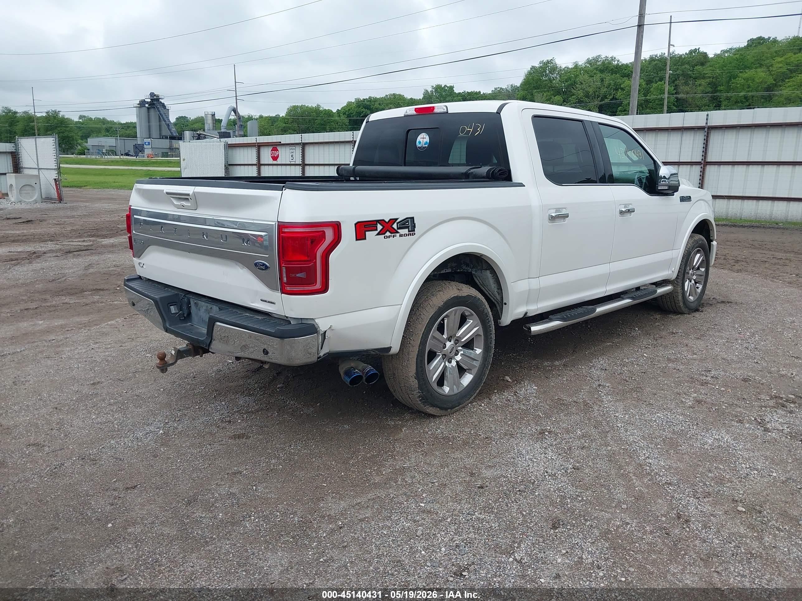 2015 Ford F-150 Platinum Белый vin: 1FTEW1EF3FFB33526