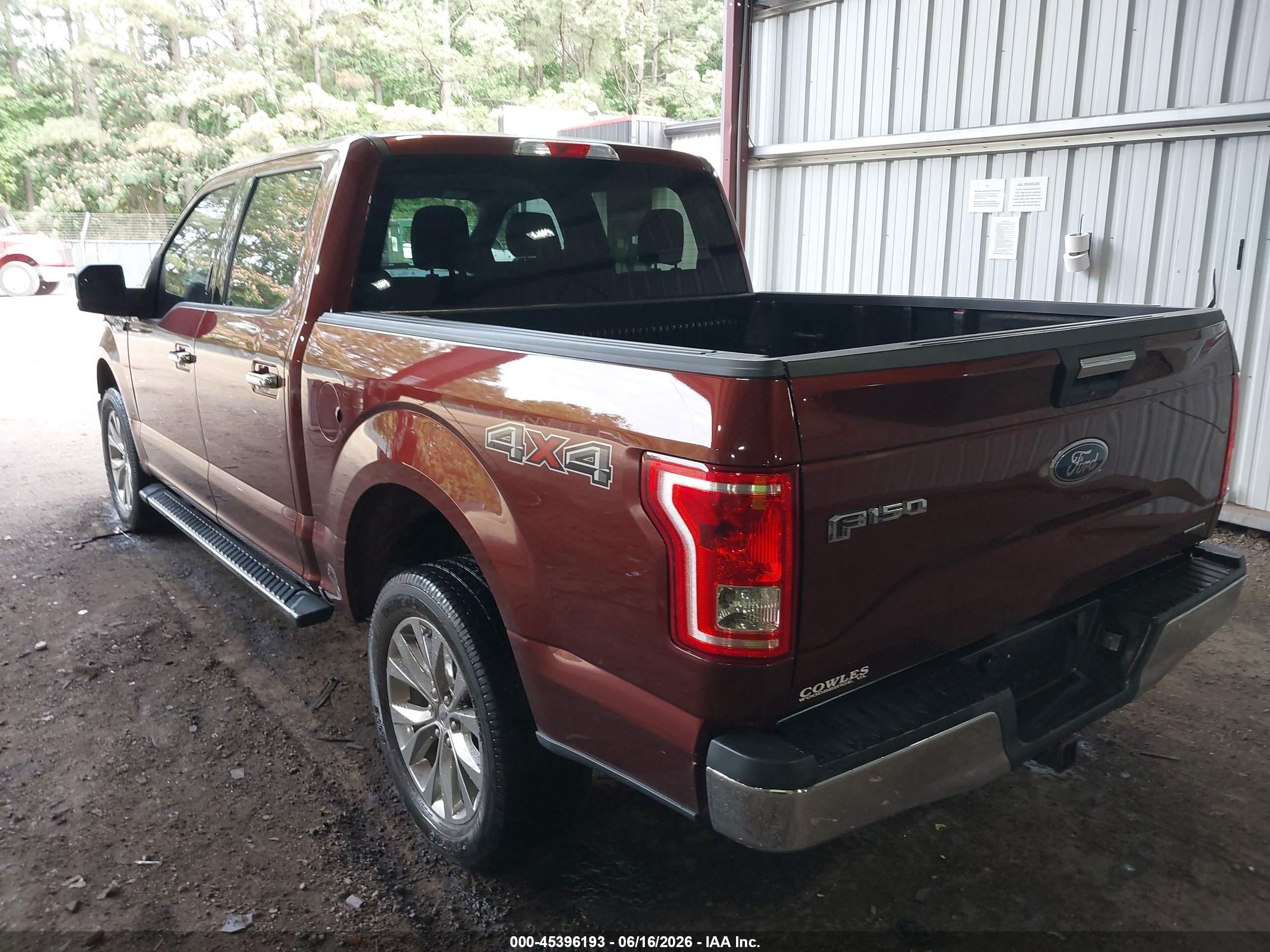 2015 Ford F-150 Xlt Burgundy vin: 1FTEW1EF3FKD52459