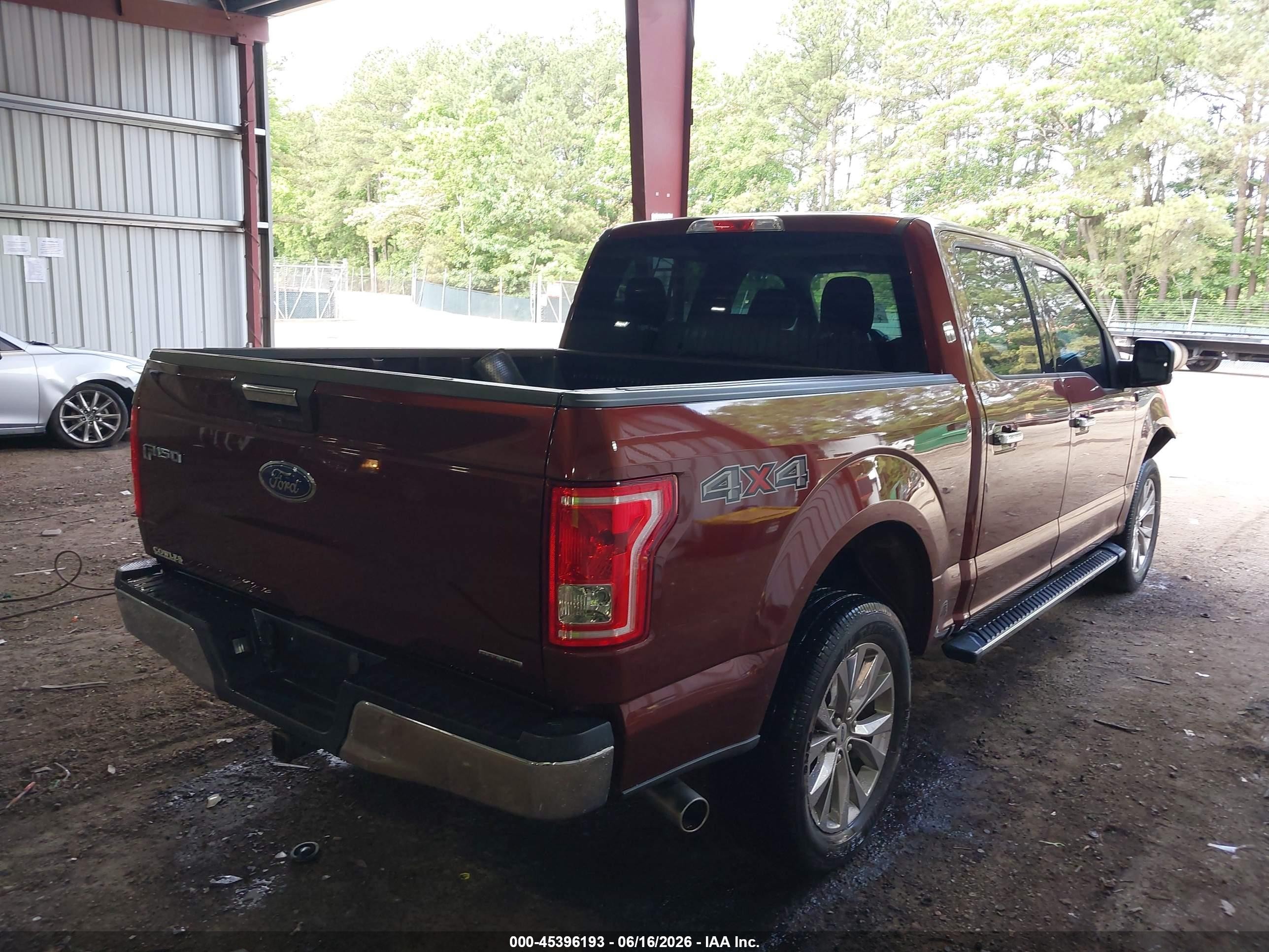 2015 Ford F-150 Xlt Burgundy vin: 1FTEW1EF3FKD52459
