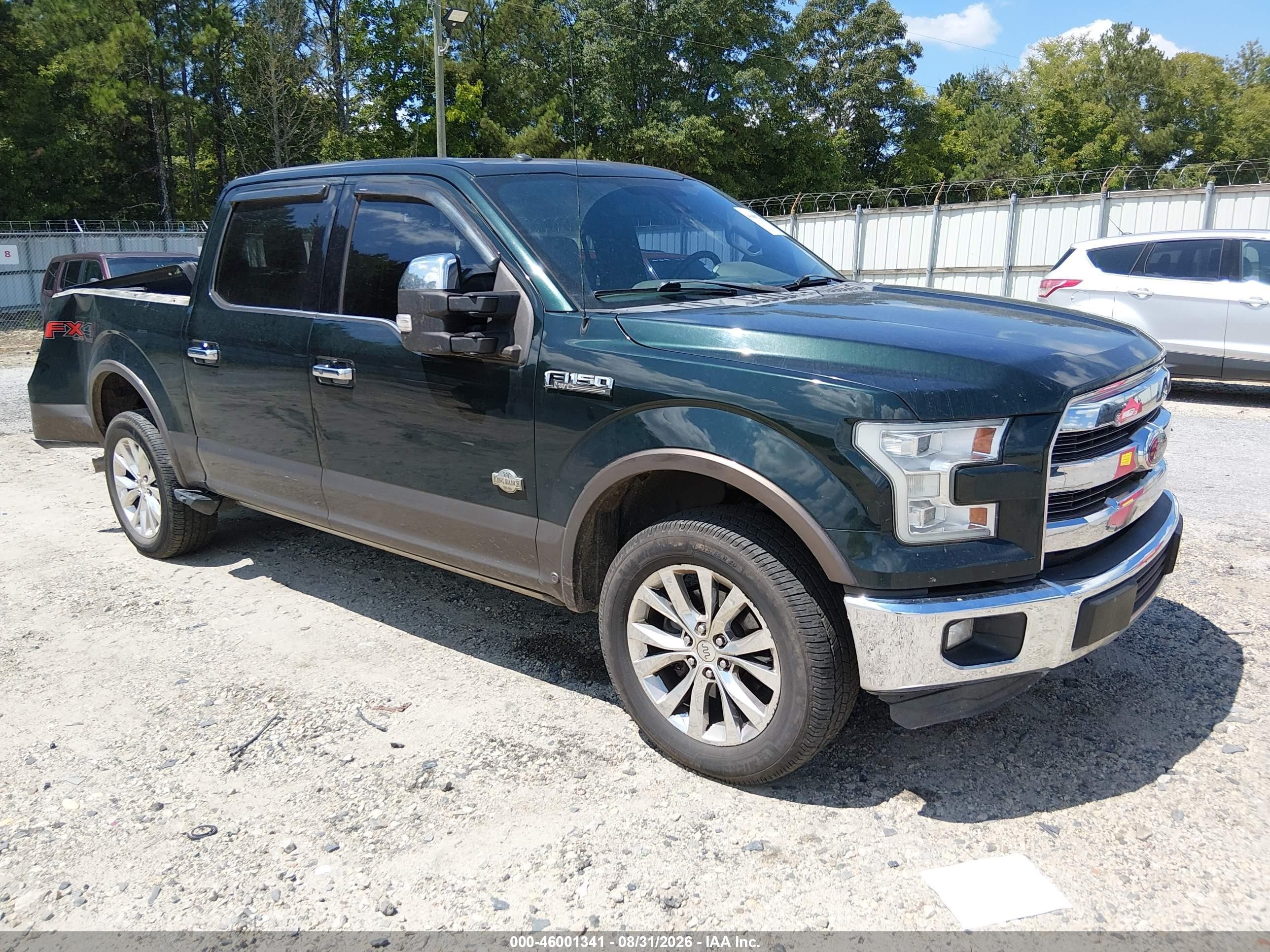 2015 Ford F-150 King Ranch Green vin: 1FTEW1EF4FFB04830