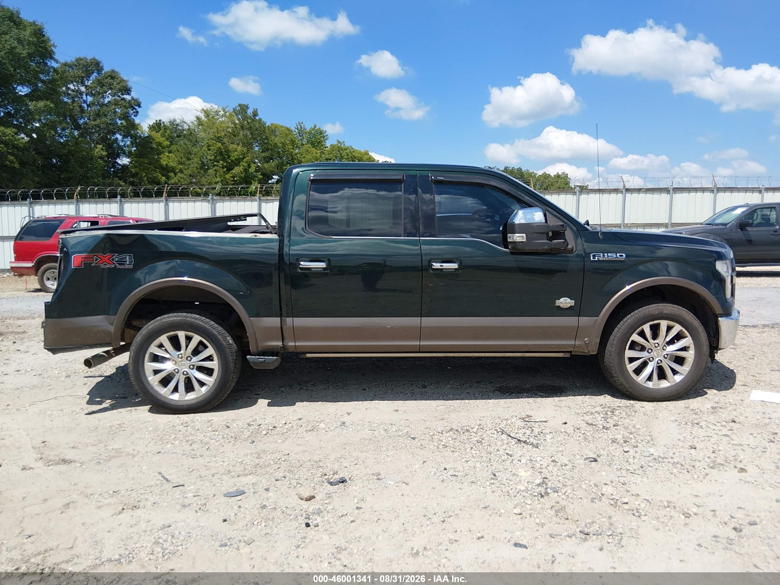 2015 Ford F-150 King Ranch Green vin: 1FTEW1EF4FFB04830