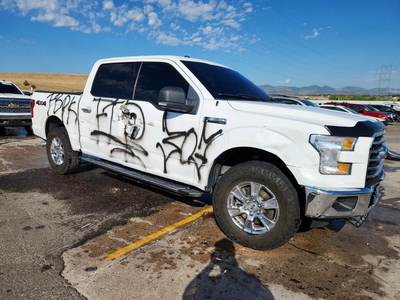 2015 Ford F150 Supercrew White vin: 1FTEW1EF4FKD66757