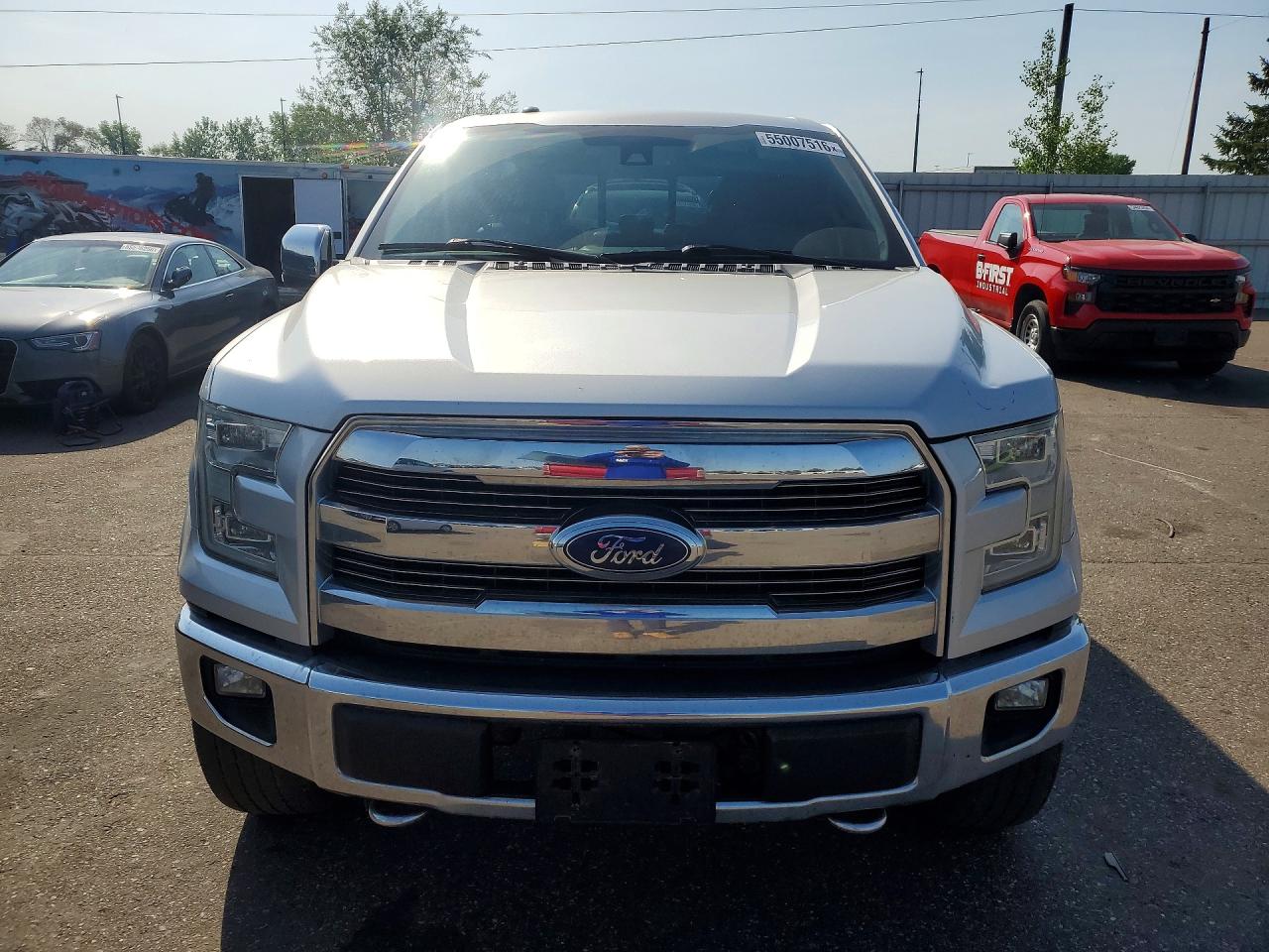 2015 Ford F150 Supercrew Silver vin: 1FTEW1EF4FKD97345