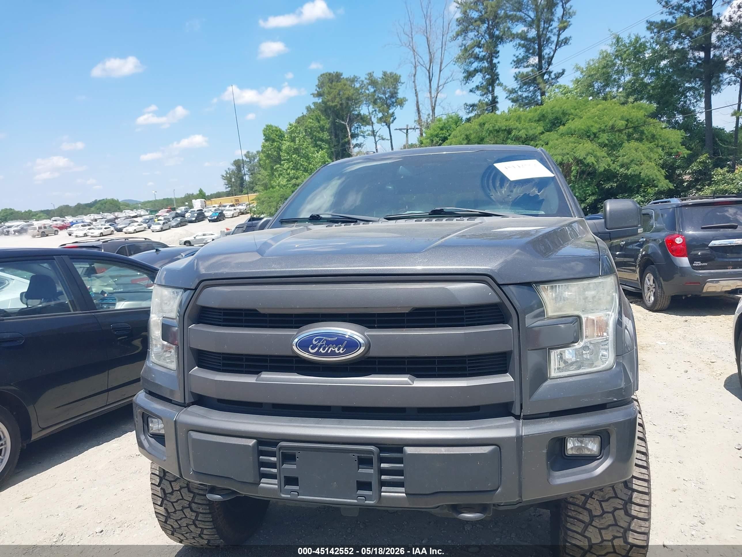 2015 Ford F-150 Lariat Gray vin: 1FTEW1EF5FFB55723