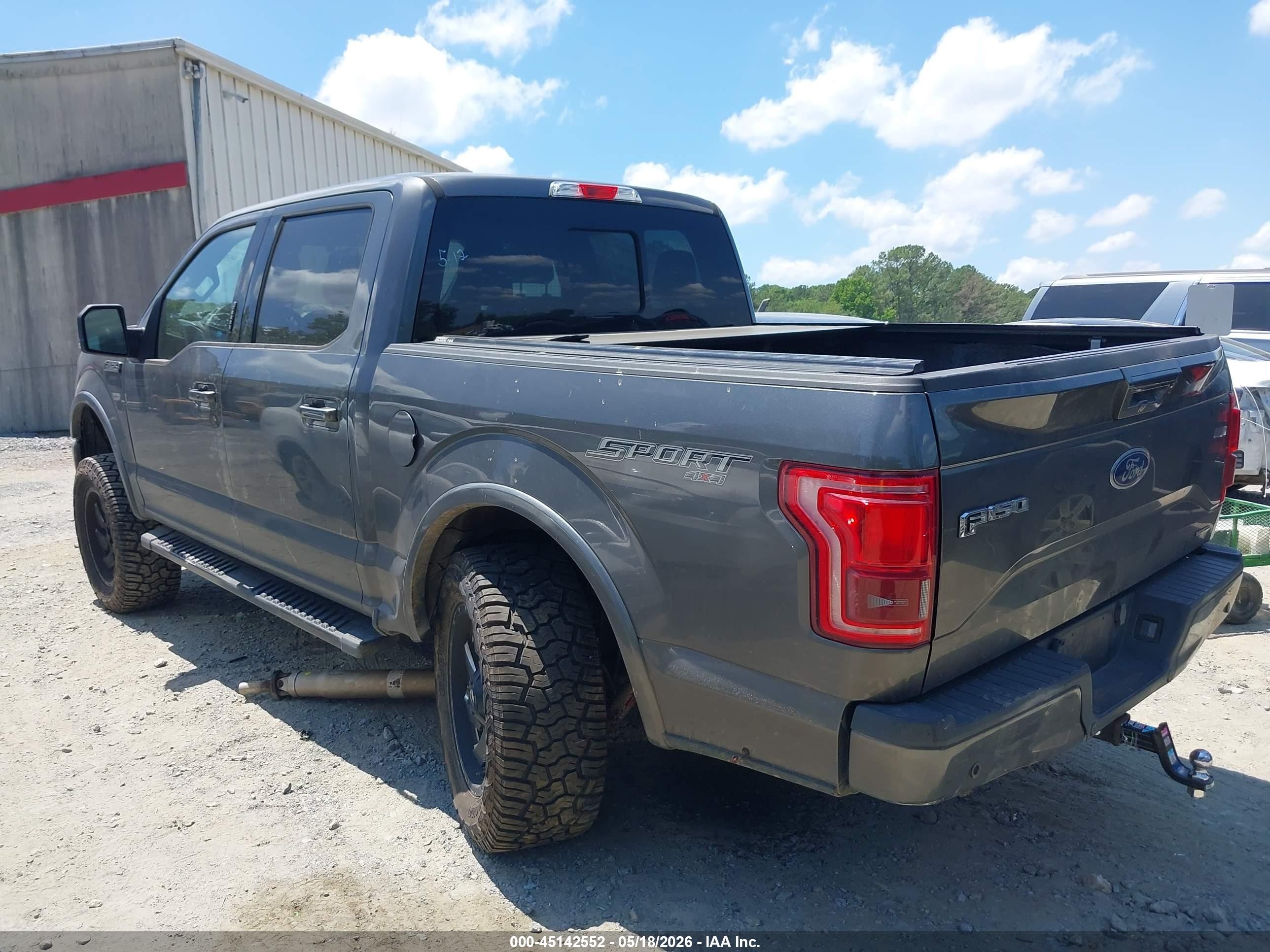 2015 Ford F-150 Lariat Gray vin: 1FTEW1EF5FFB55723