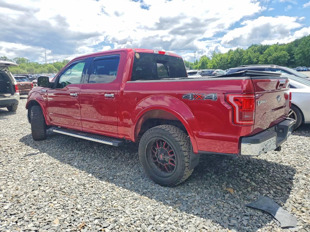2015 Ford F150 Supercrew Red vin: 1FTEW1EF5FFB65202