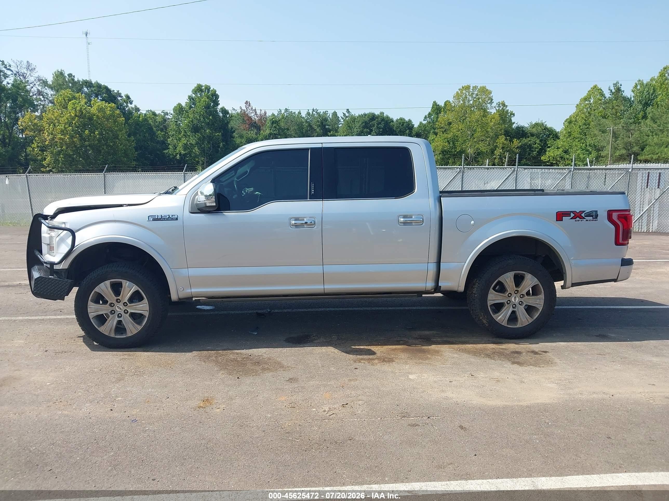 2015 Ford F-150 Platinum Silver vin: 1FTEW1EF5FFC19520