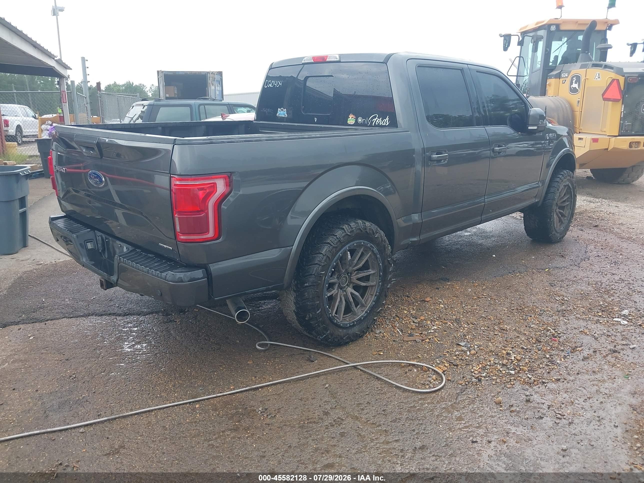 2015 Ford F-150 Lariat Gray vin: 1FTEW1EF5FKD20404