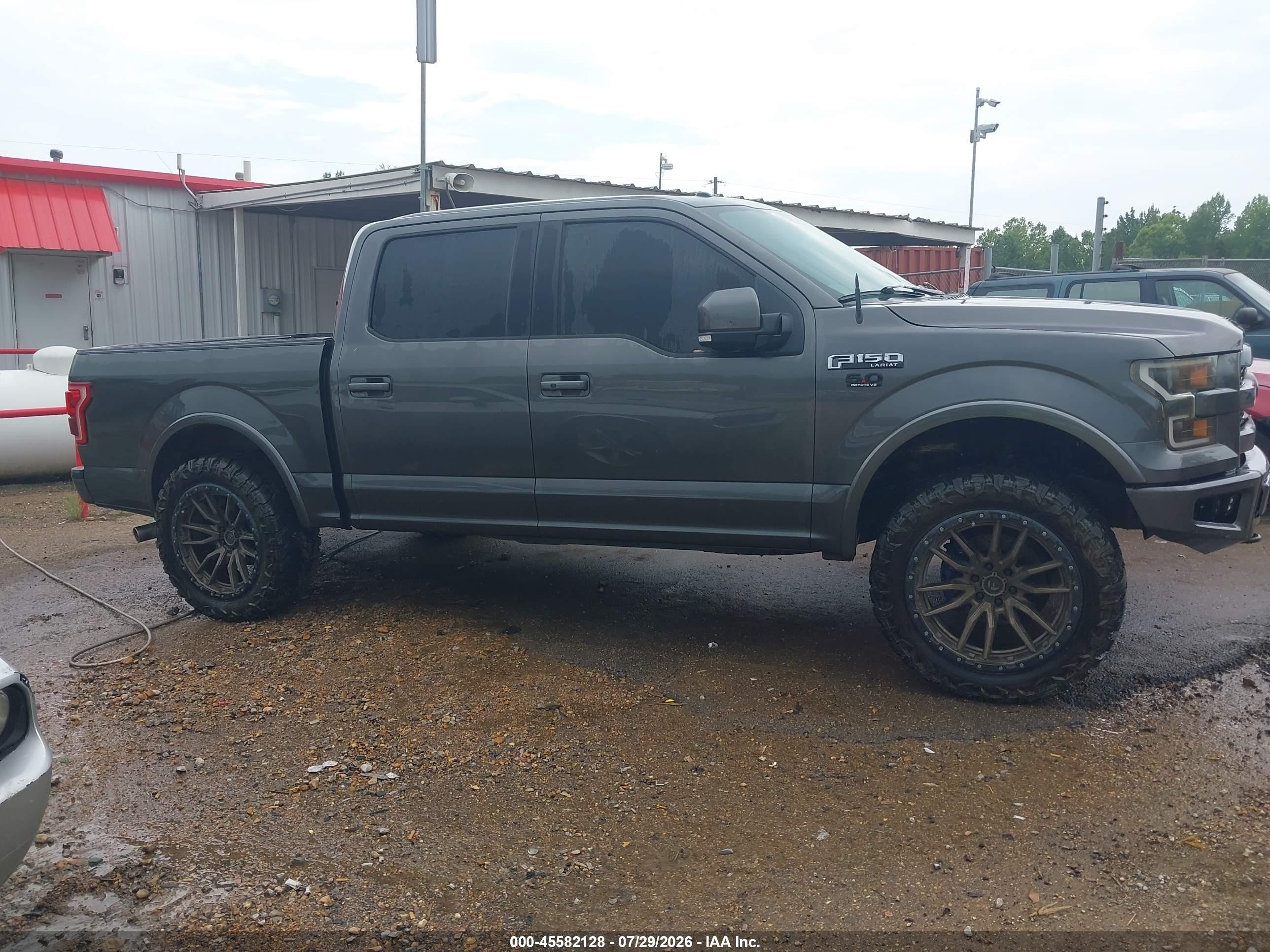 2015 Ford F-150 Lariat Gray vin: 1FTEW1EF5FKD20404