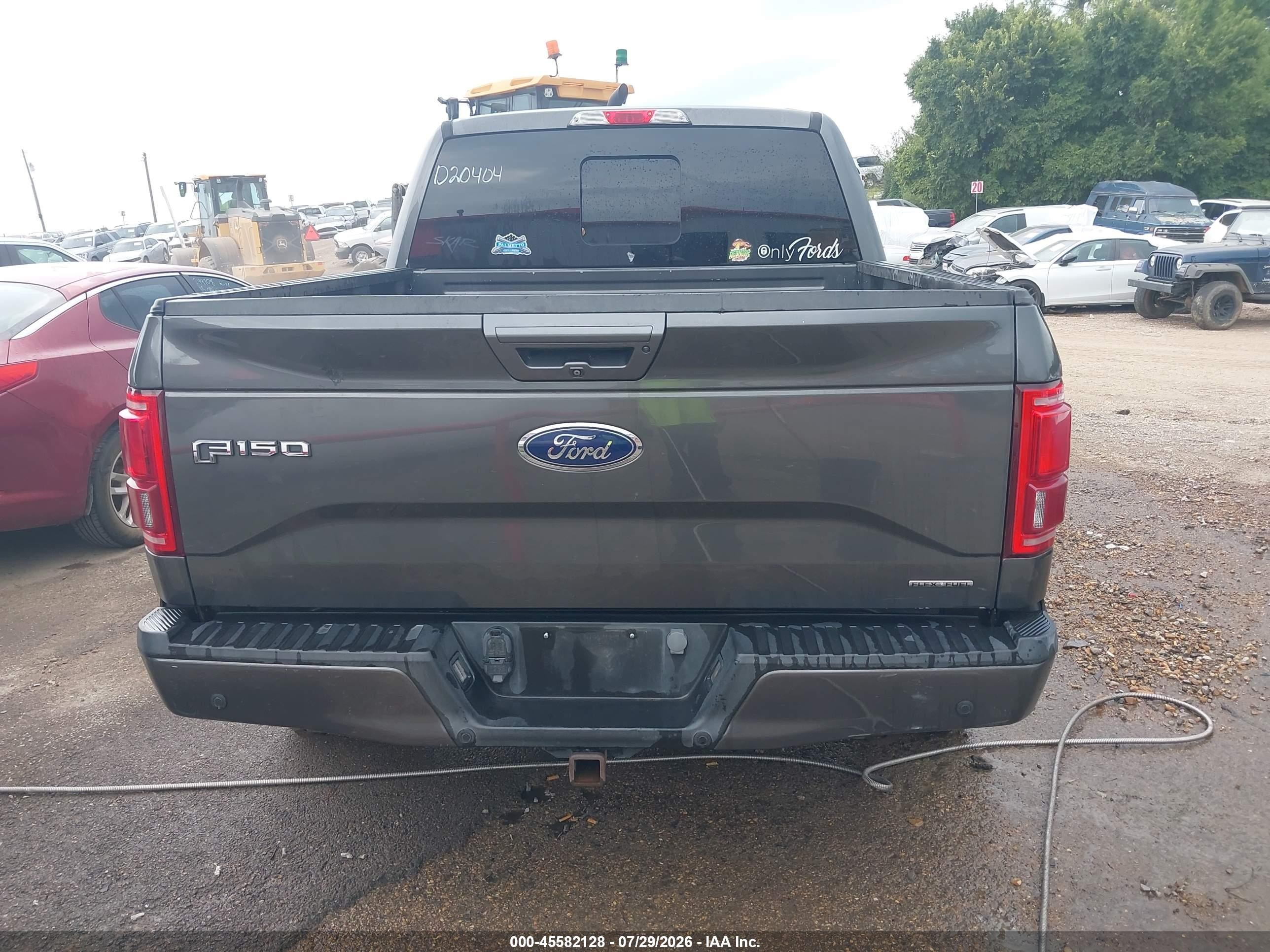 2015 Ford F-150 Lariat Gray vin: 1FTEW1EF5FKD20404
