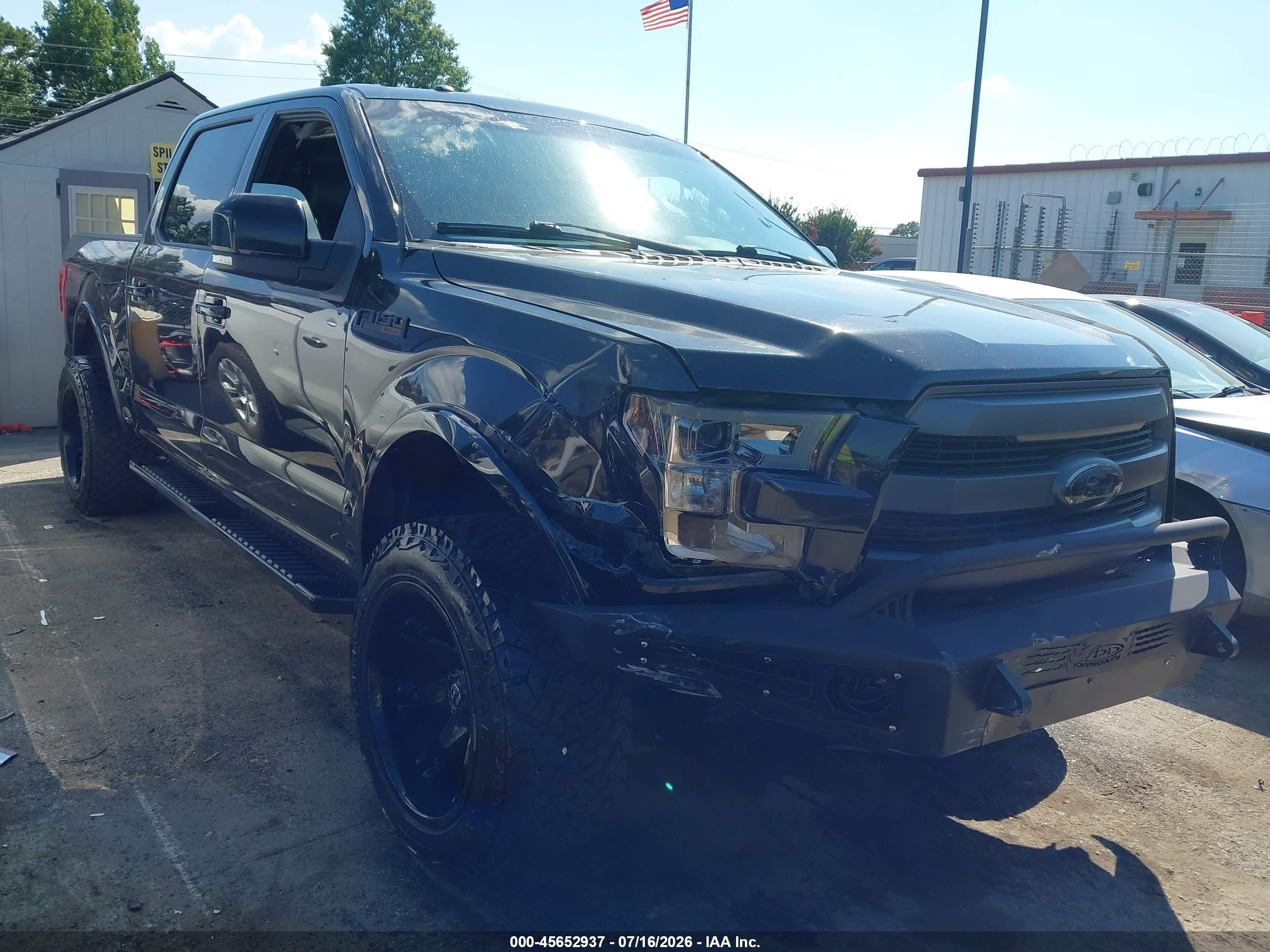 2015 Ford F-150 Lariat Black vin: 1FTEW1EF5FKD25828