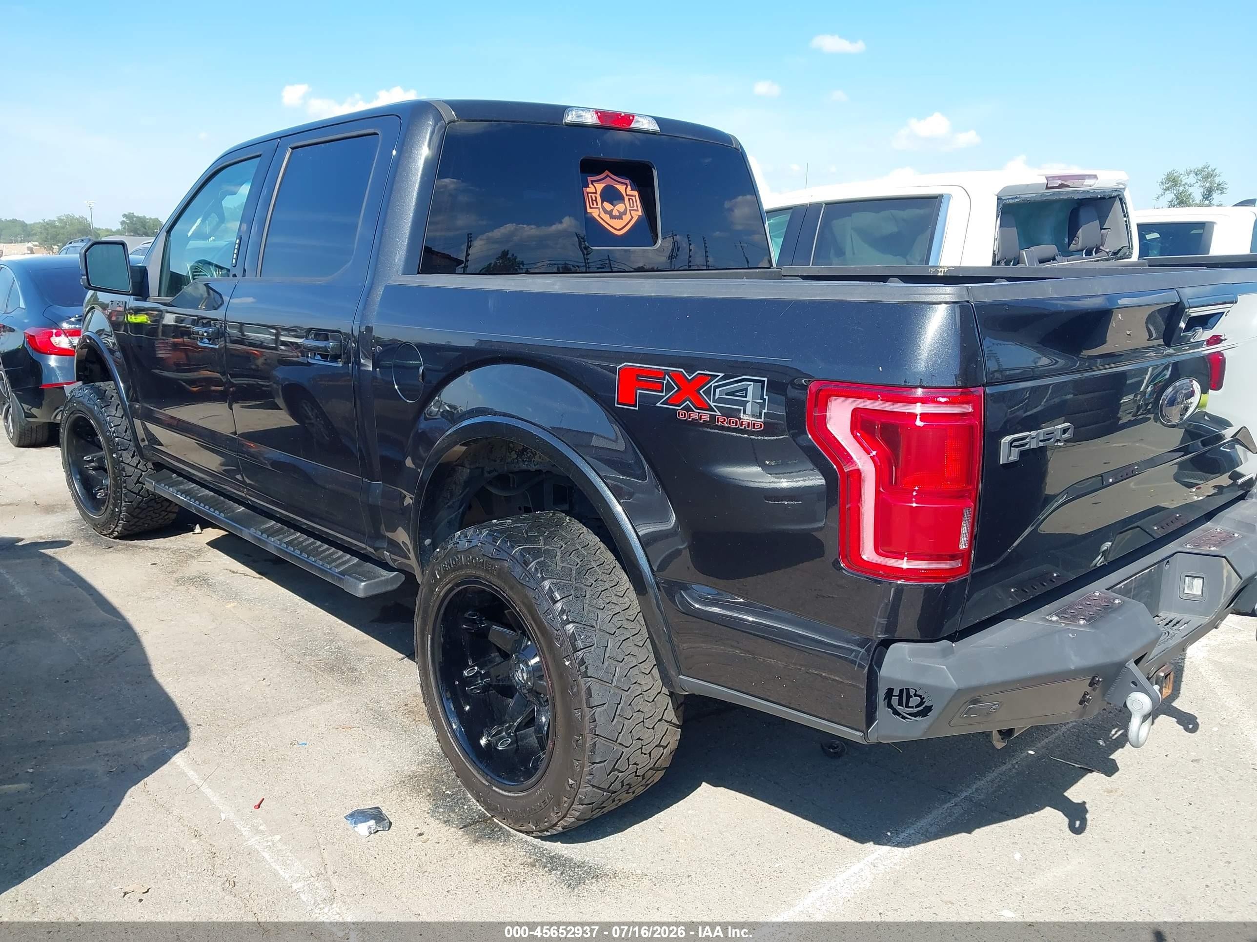 2015 Ford F-150 Lariat Черный vin: 1FTEW1EF5FKD25828