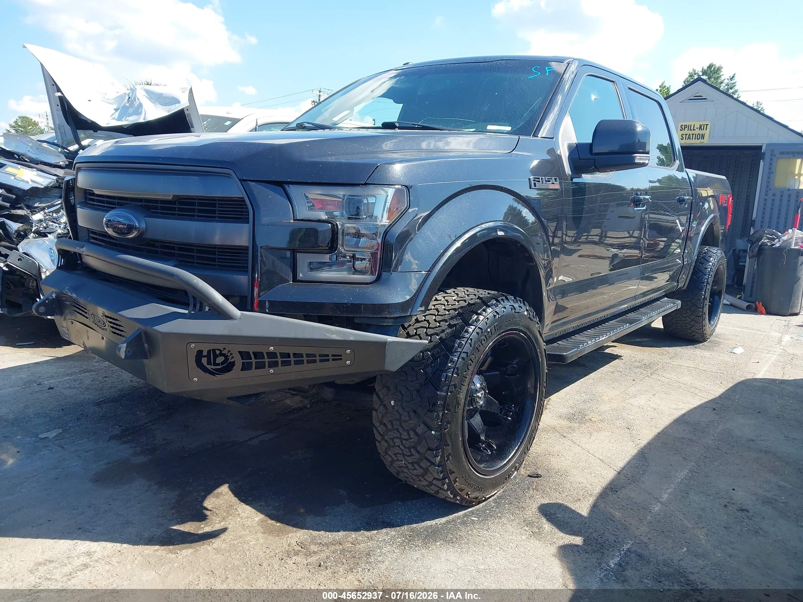 2015 Ford F-150 Lariat Черный vin: 1FTEW1EF5FKD25828
