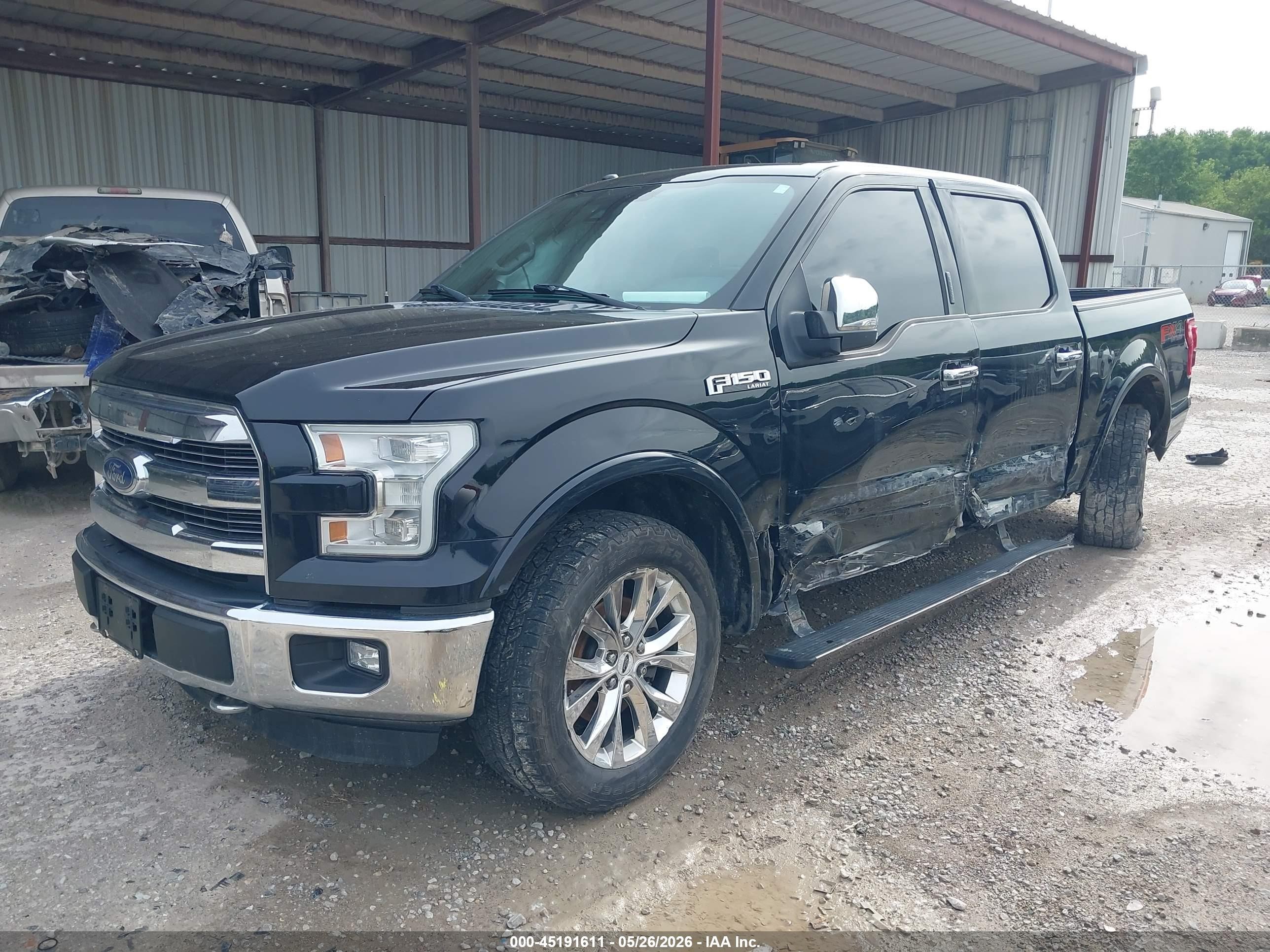 2016 Ford F-150 Lariat Black vin: 1FTEW1EF5GFA03975