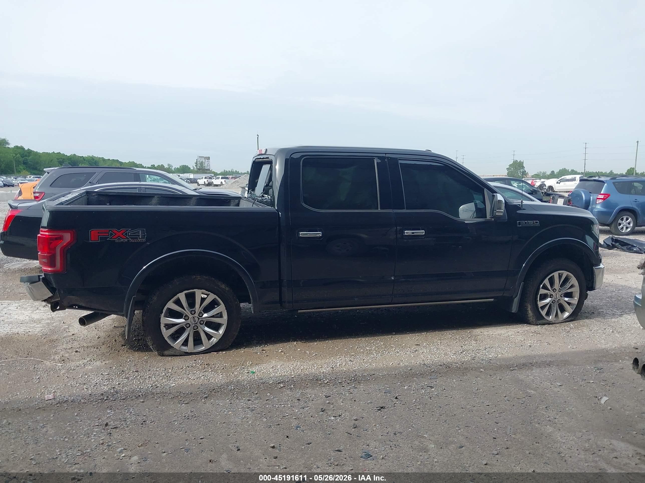 2016 Ford F-150 Lariat Black vin: 1FTEW1EF5GFA03975