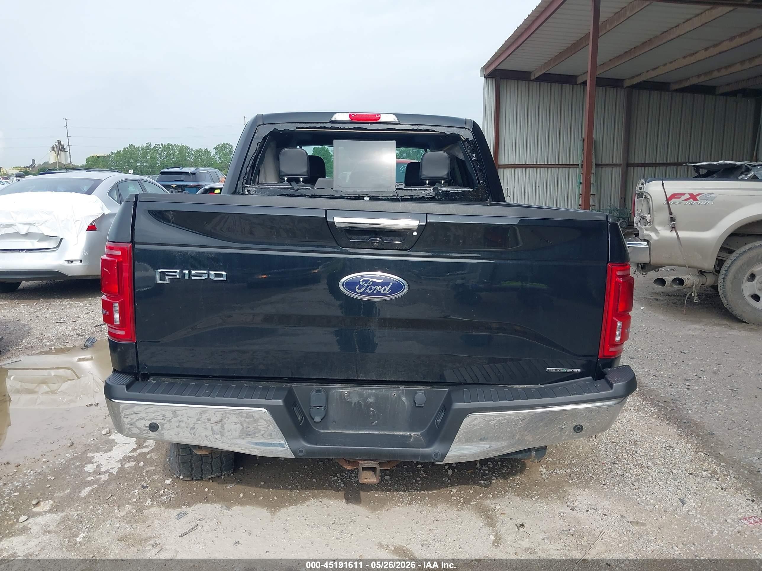 2016 Ford F-150 Lariat Black vin: 1FTEW1EF5GFA03975