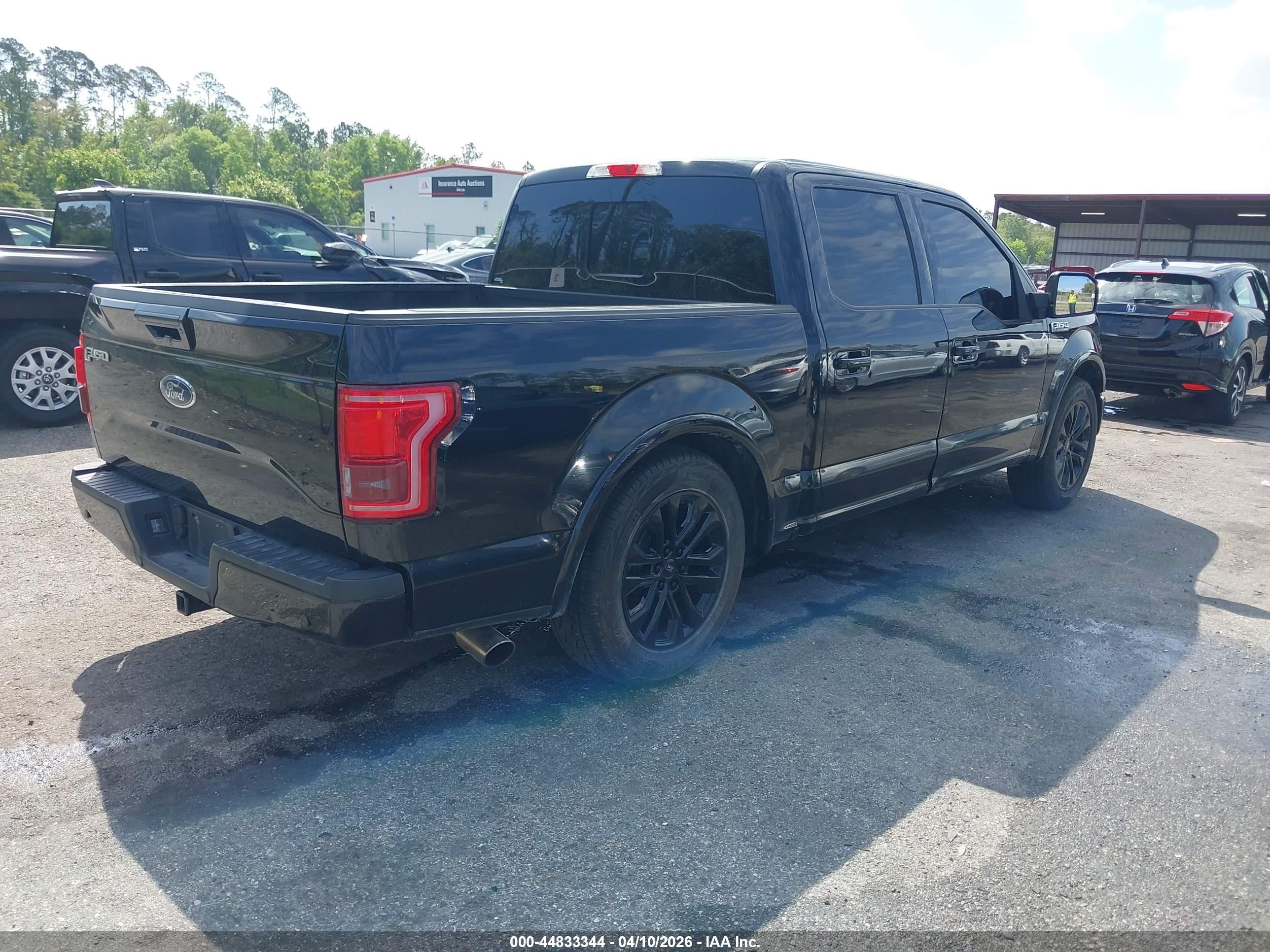 2017 Ford F-150 Lariat Black vin: 1FTEW1EF5HFA28022