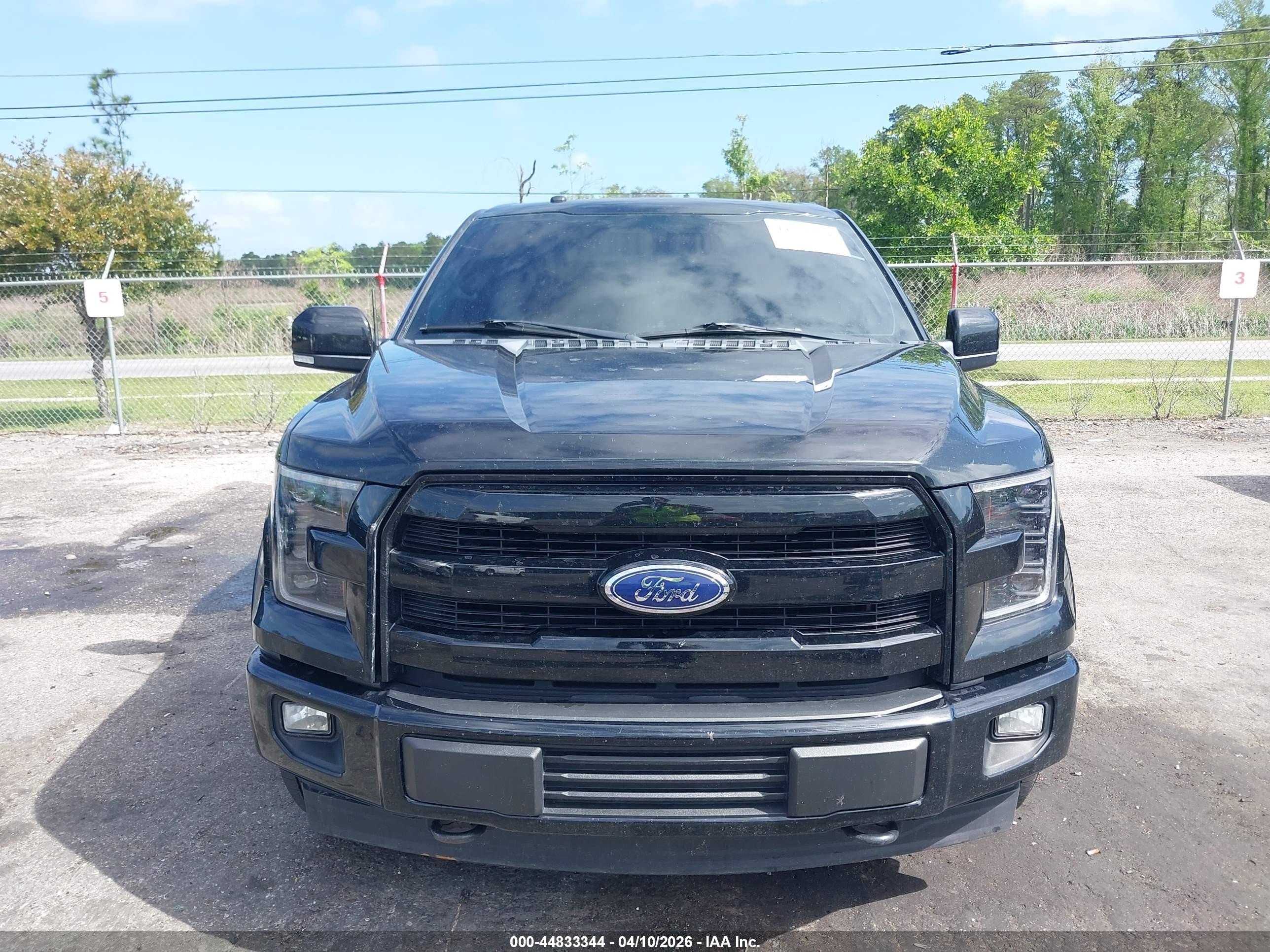 2017 Ford F-150 Lariat Black vin: 1FTEW1EF5HFA28022