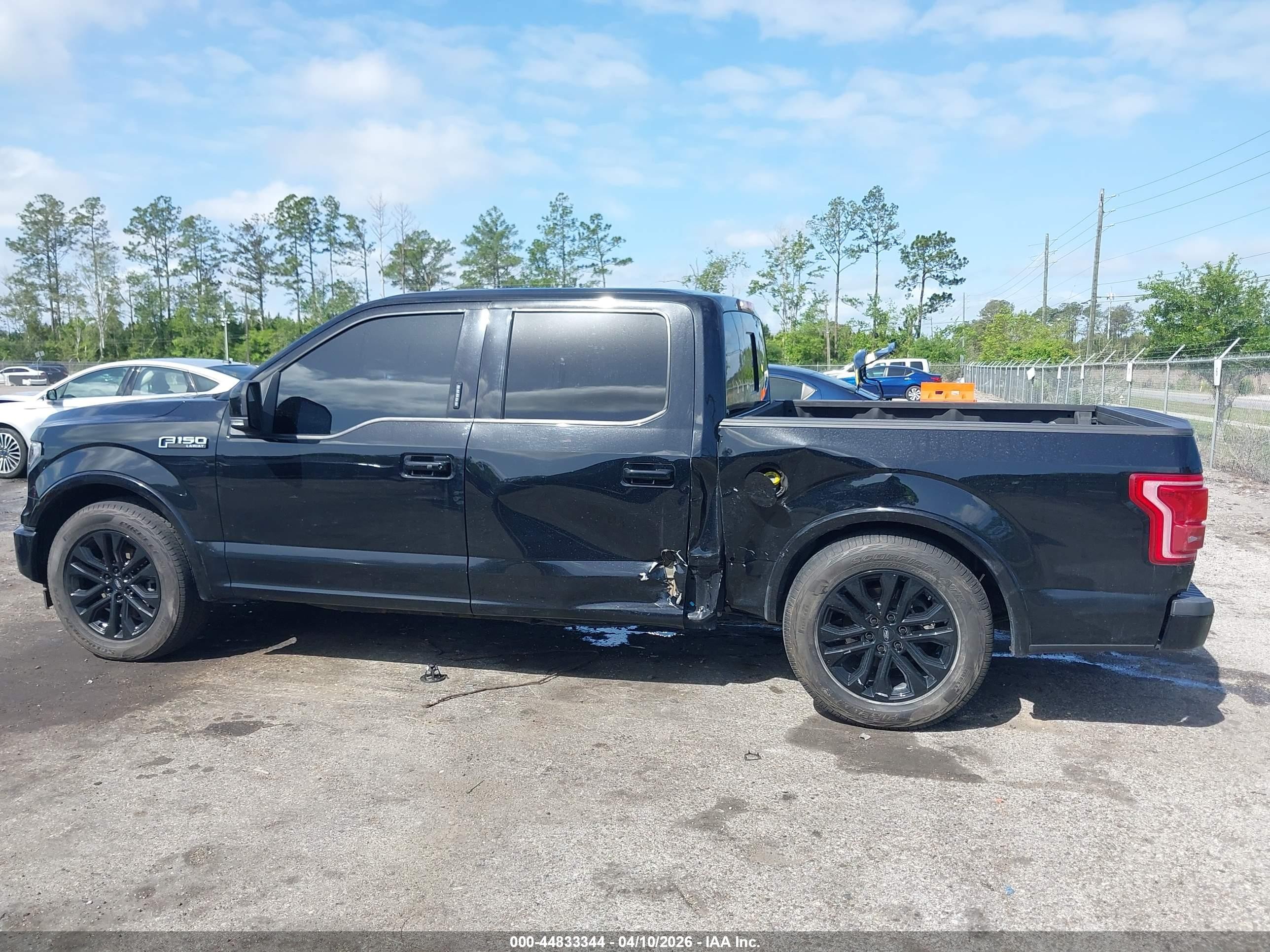 2017 Ford F-150 Lariat Black vin: 1FTEW1EF5HFA28022