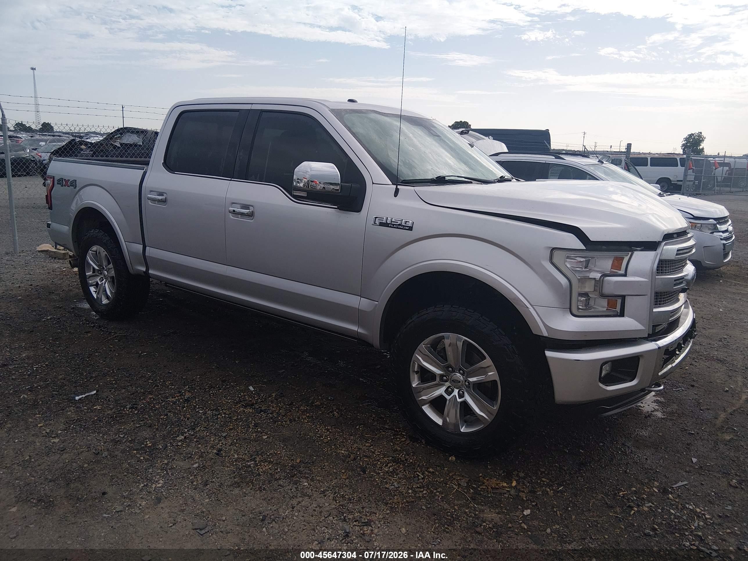 2015 Ford F-150 Platinum Silver vin: 1FTEW1EF6FFC86269