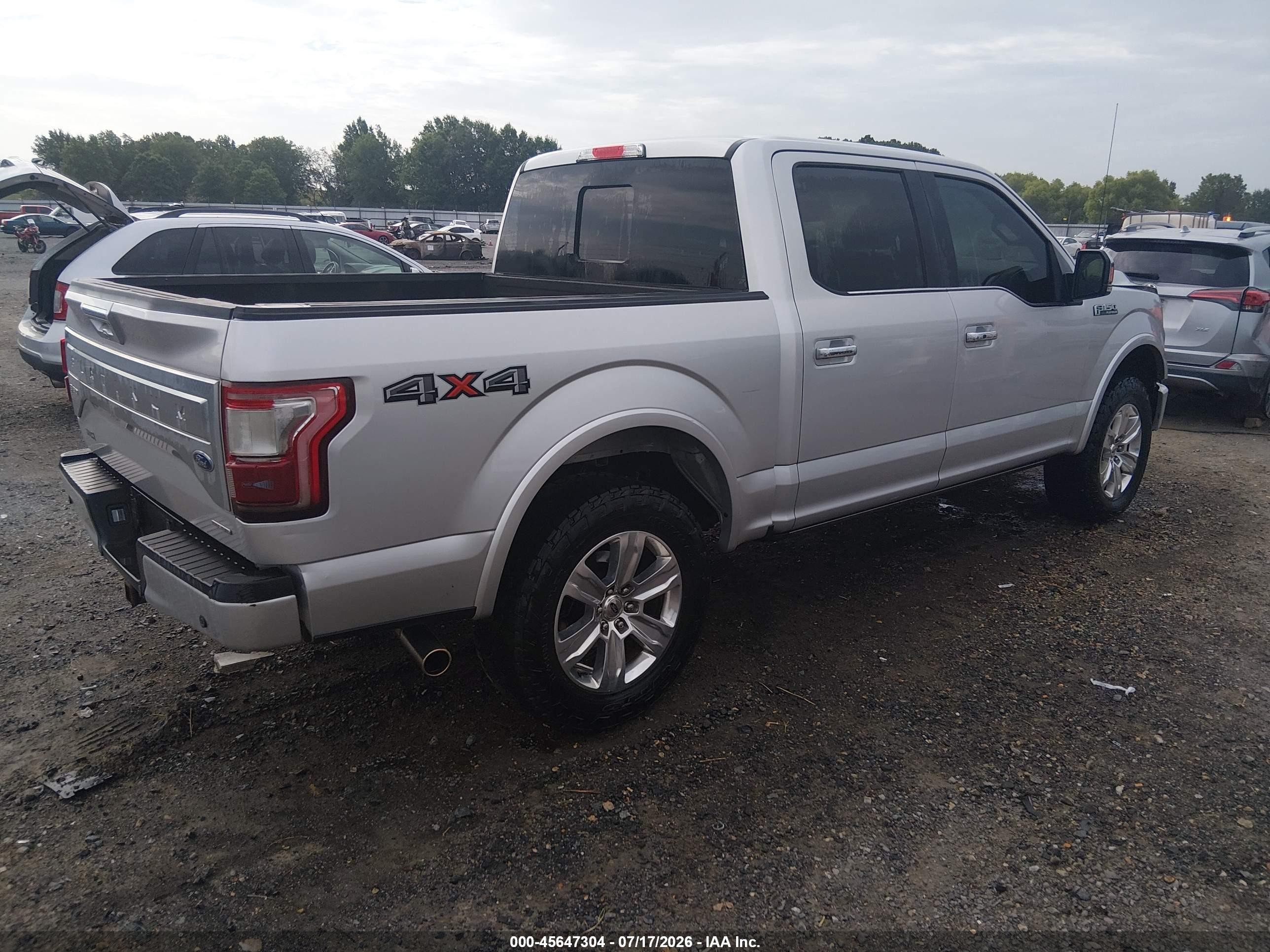 2015 Ford F-150 Platinum Серебряный vin: 1FTEW1EF6FFC86269